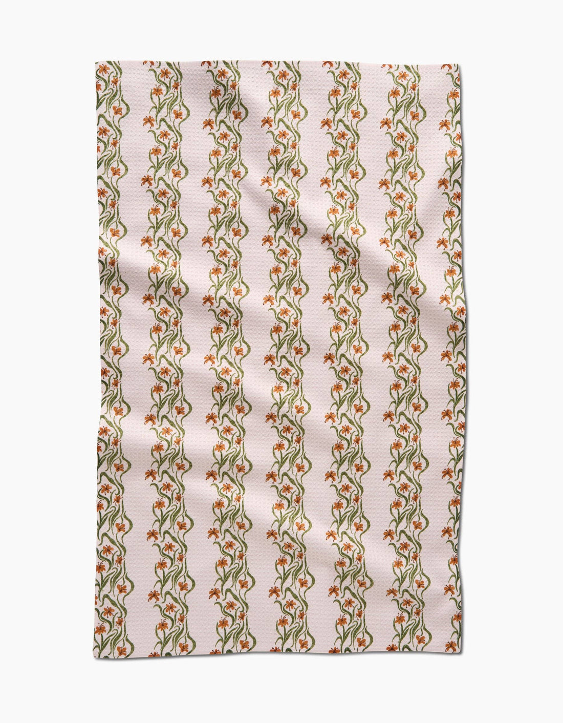 Floral Fall Stripe Tea Towel