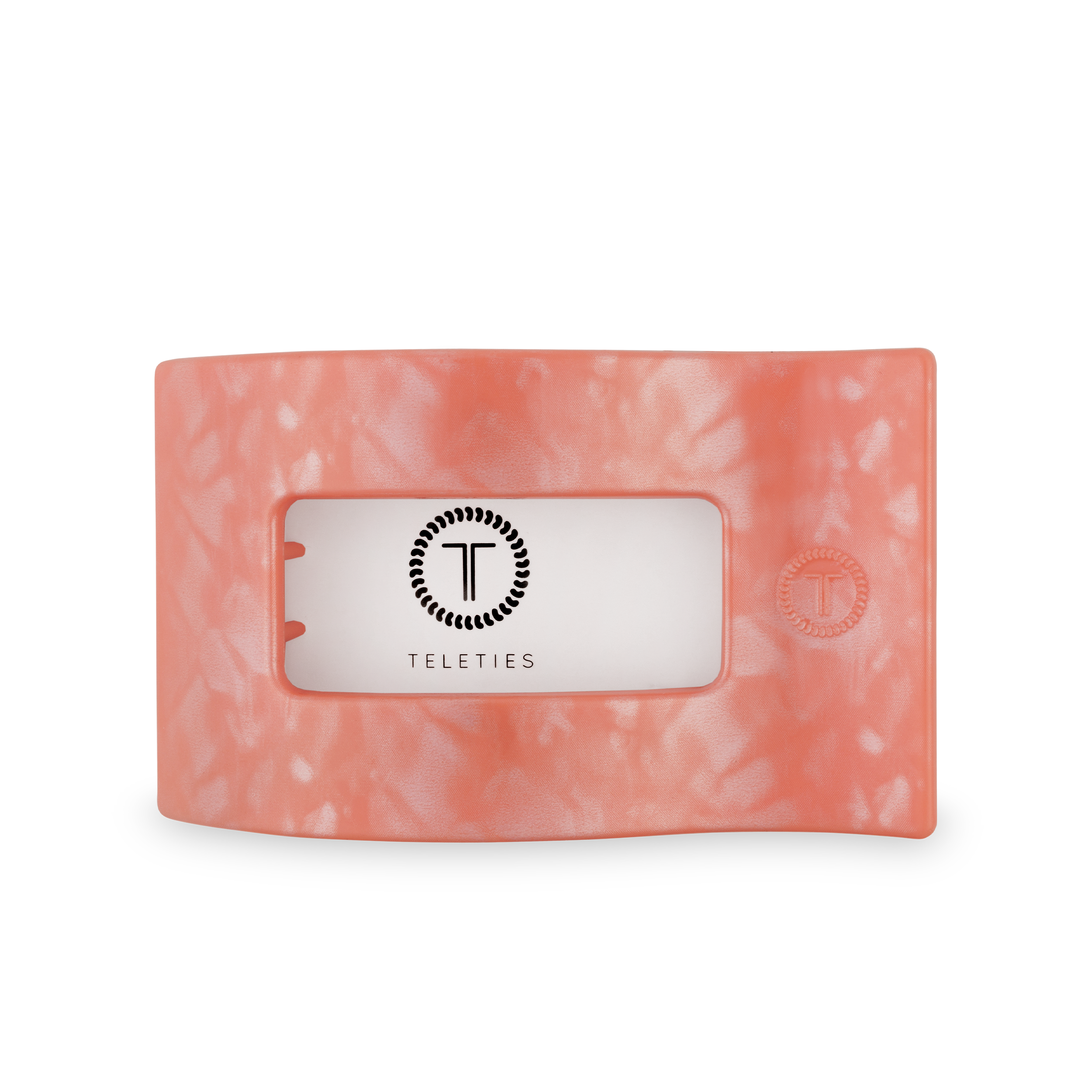 TELETIES - Flat Rectangle Hair Clip | Large | Dreamsicle