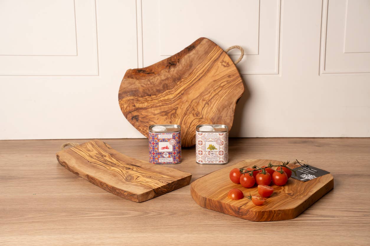 Italian Olivewood Charcuterie and Cheese Board - Rope Handle