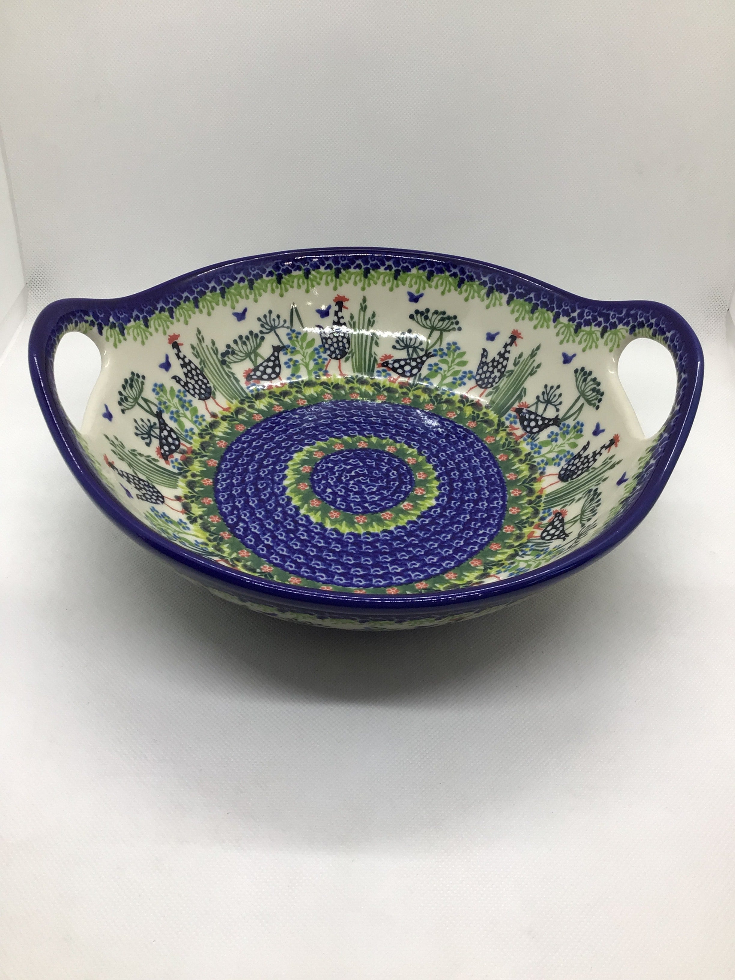 KALICH Roaming Rooster Small Bowl w/Handles