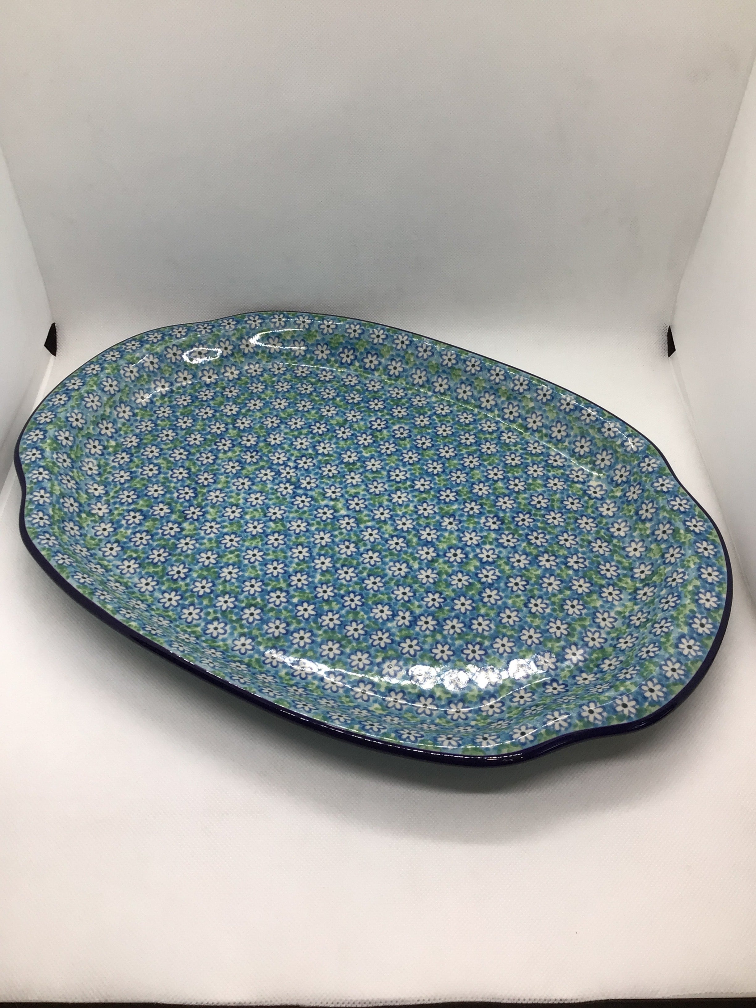 Key Lime Large Oval Platter 15.5"