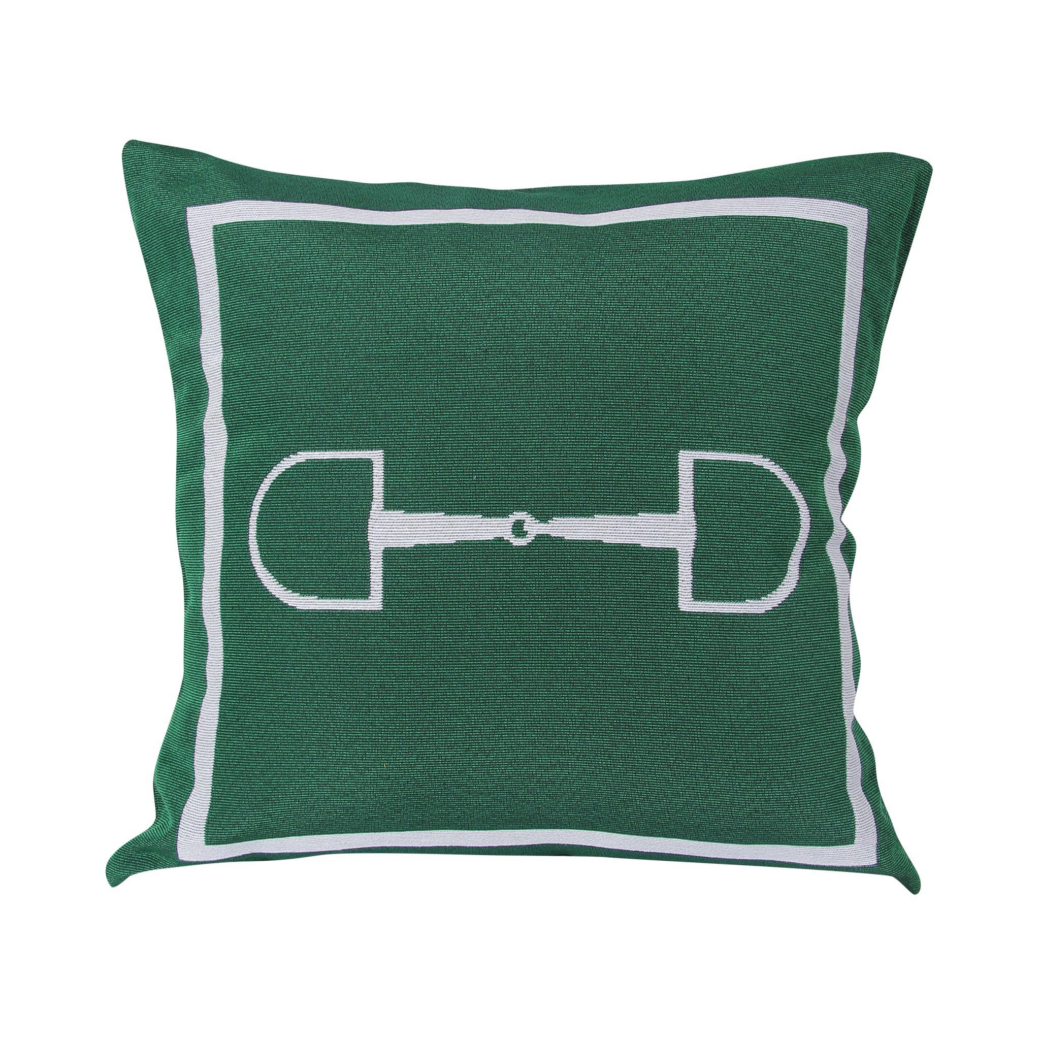 Barrel Down South - Green Horse Bit Pillow
