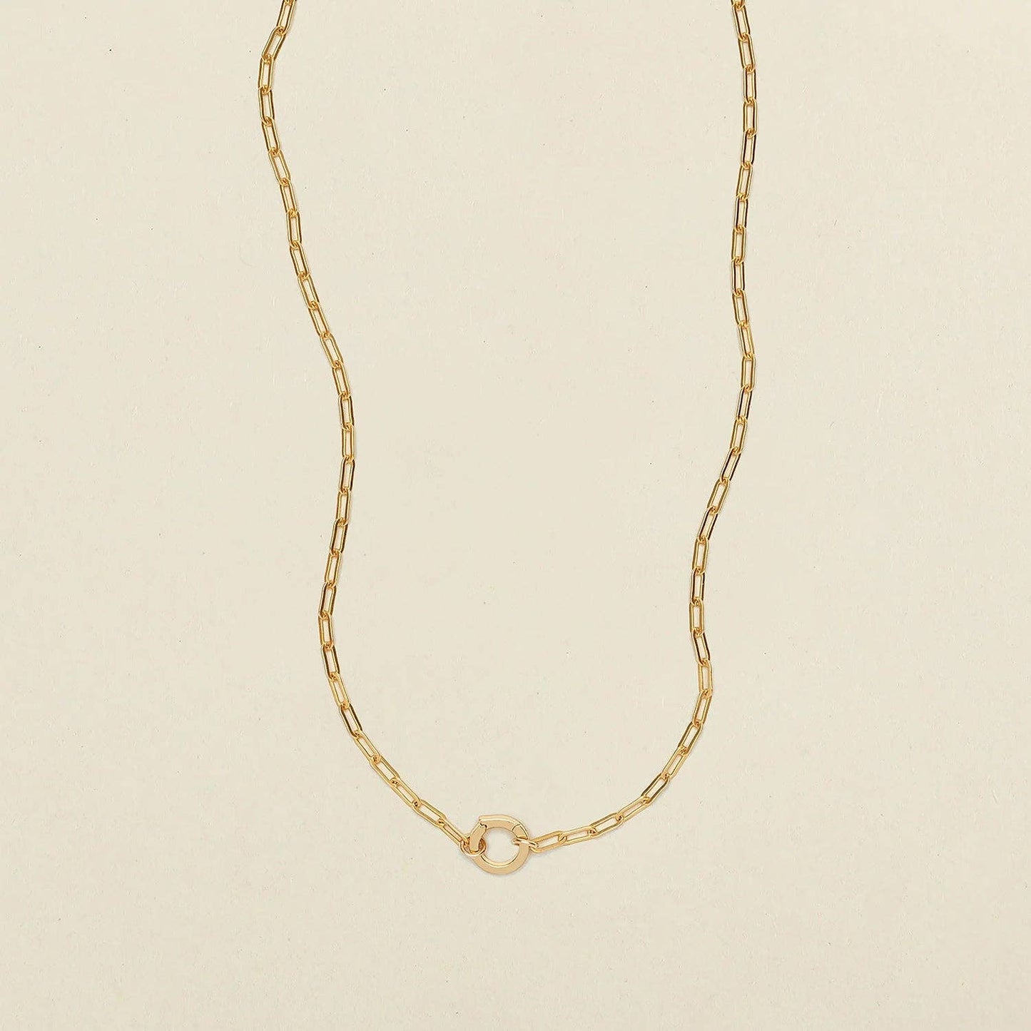 Jude Link Lock Charm Necklace