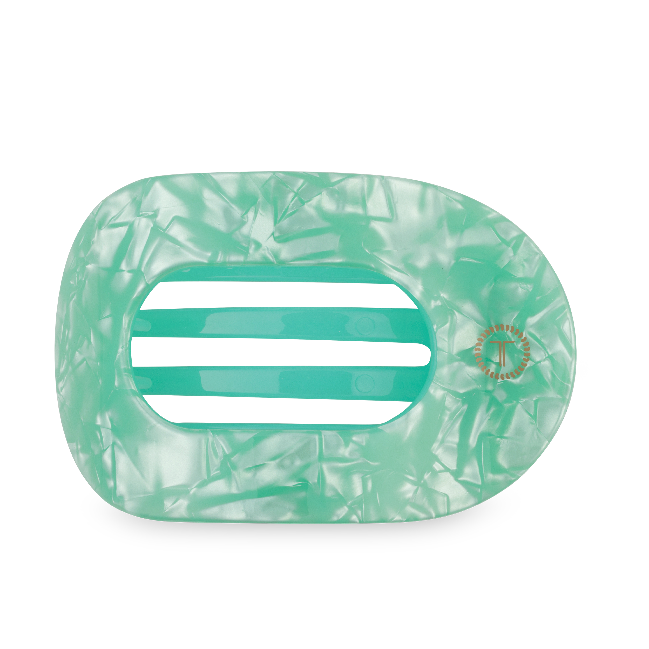 TELETIES - Flat Round Hair Clip | Large | Spring Splash