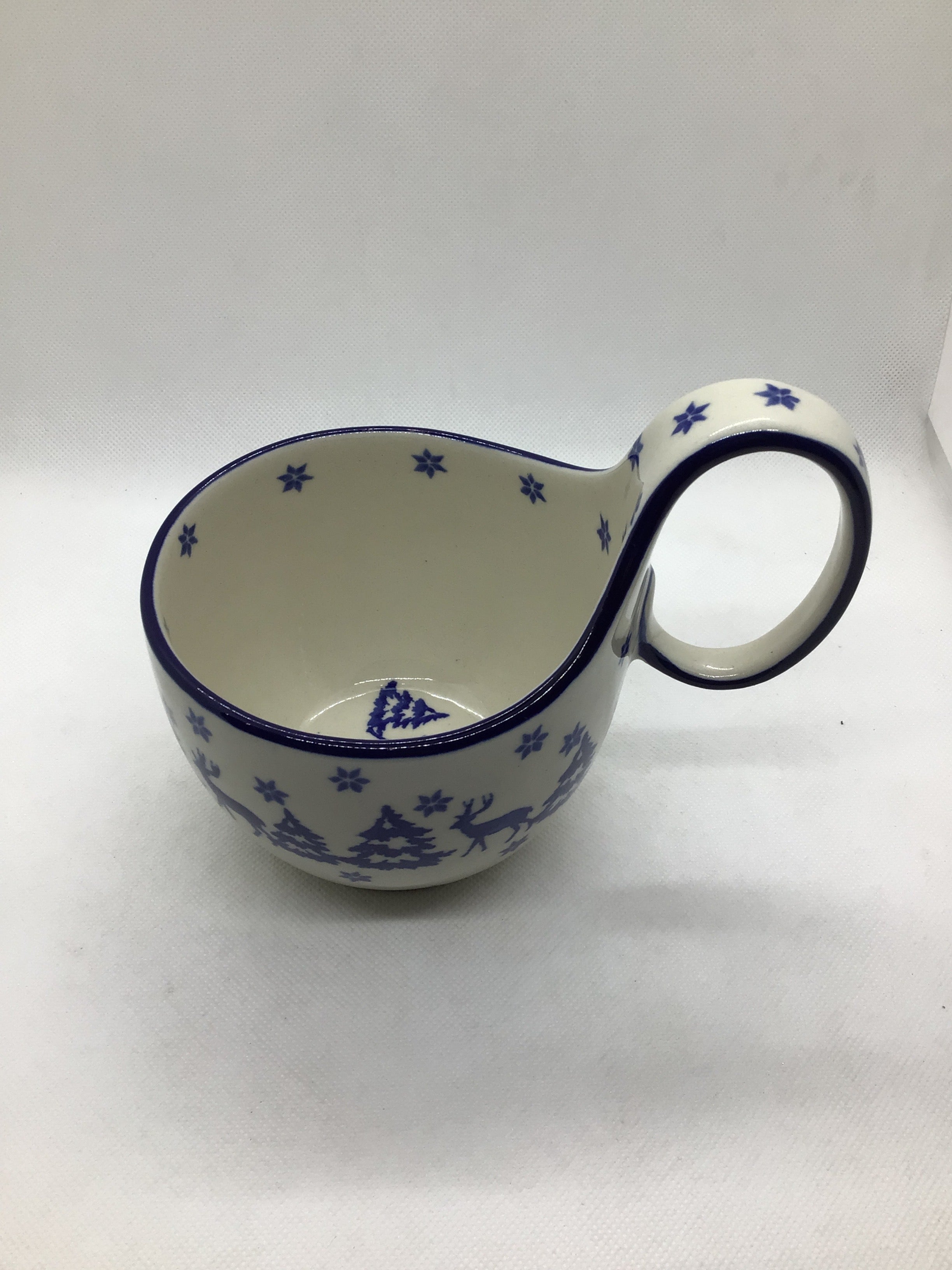Snowy Pines Bowl w/Loop Handle