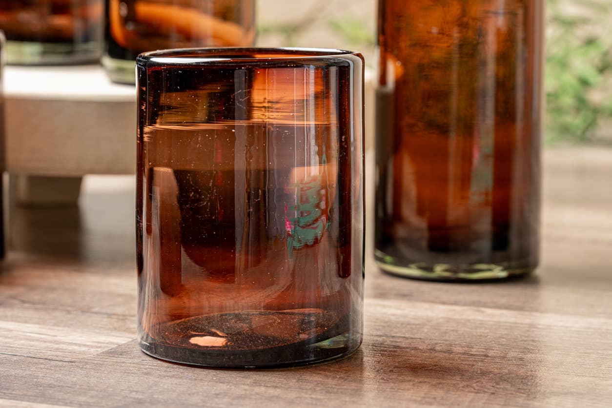 Handblown Mexican DOF Glass - Tamarind