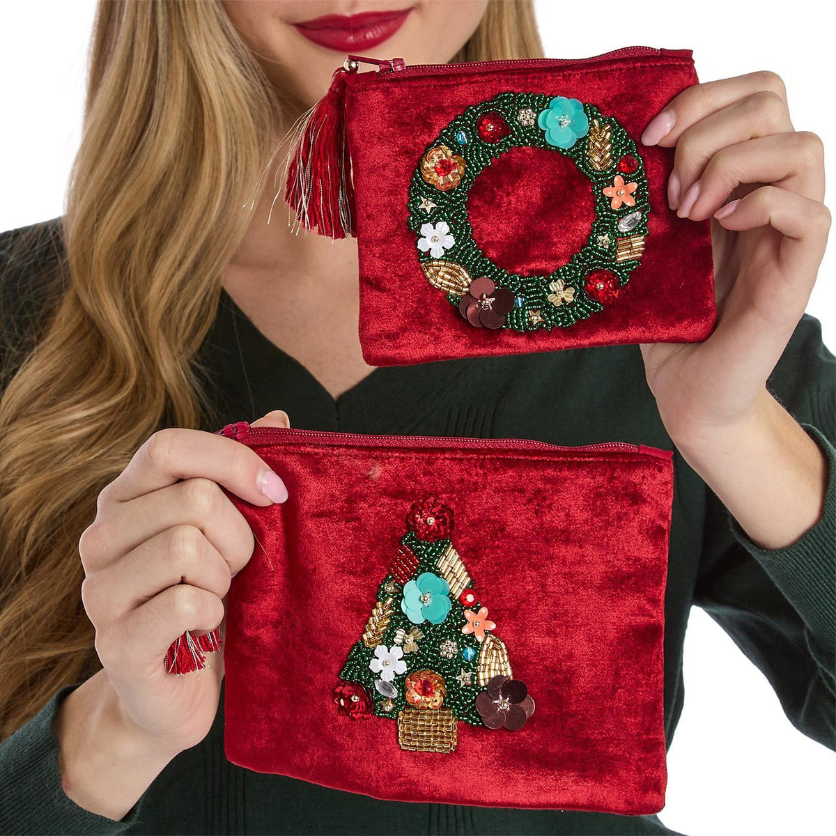 Velvet Holiday Pouch