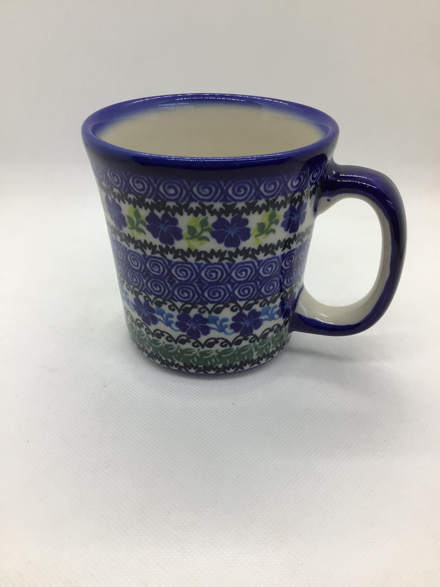 KALICH Floral Stripe Pattern Mug 12 oz.