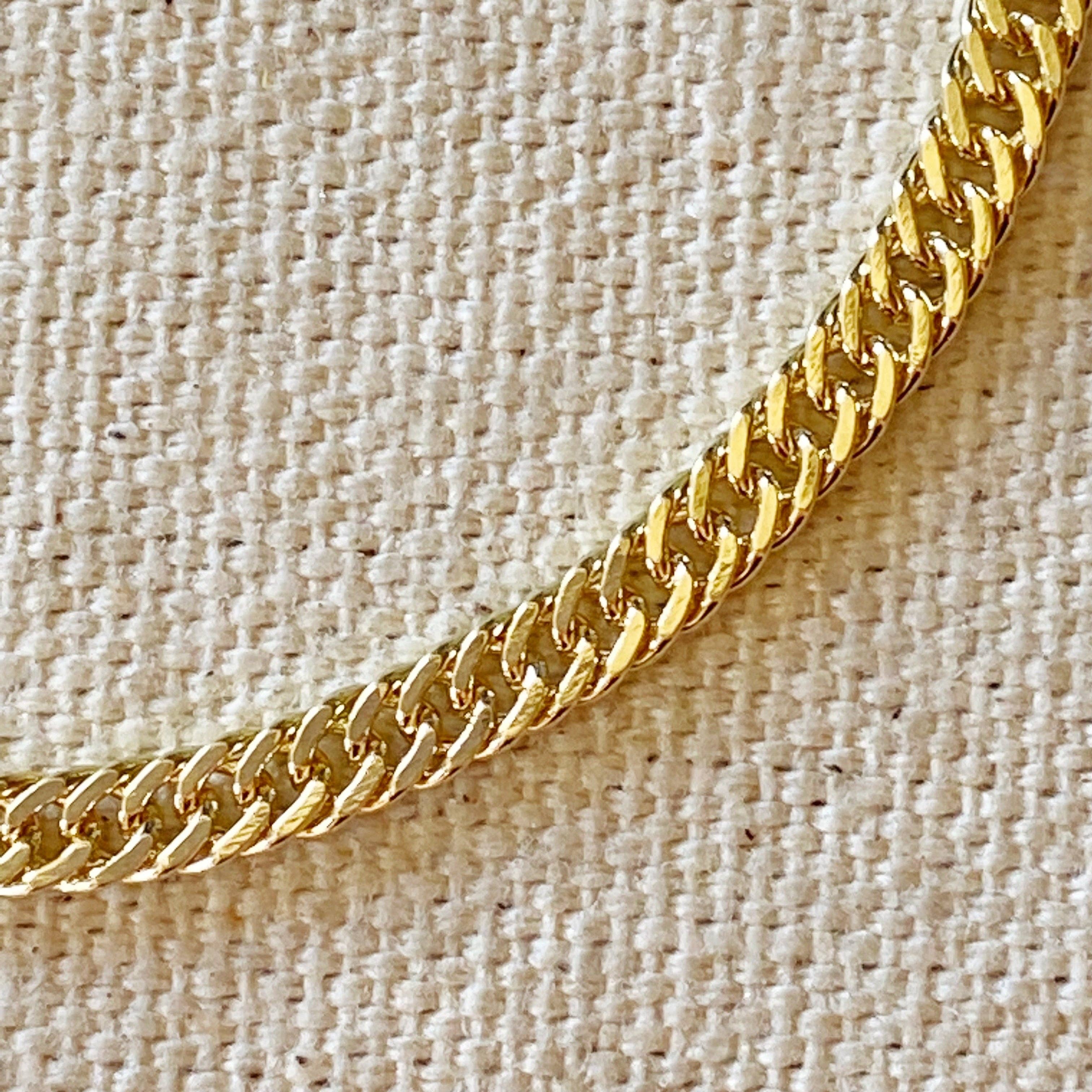 GoldFi - 18k Gold Filled Double Curb Chain Bracelet Cuban