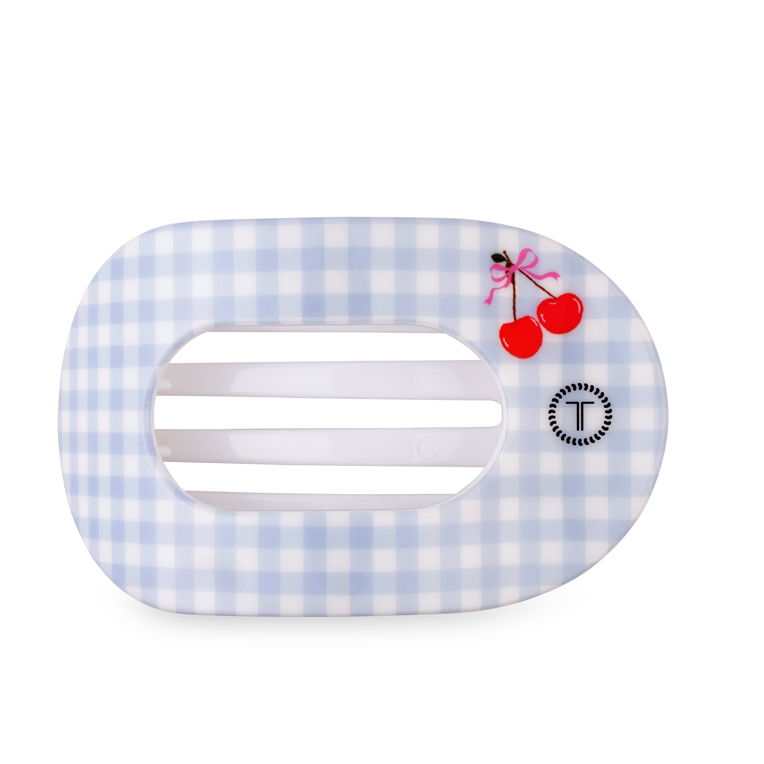 TELETIES - Flat Round Hair Clip | Large | Basket of Cherries