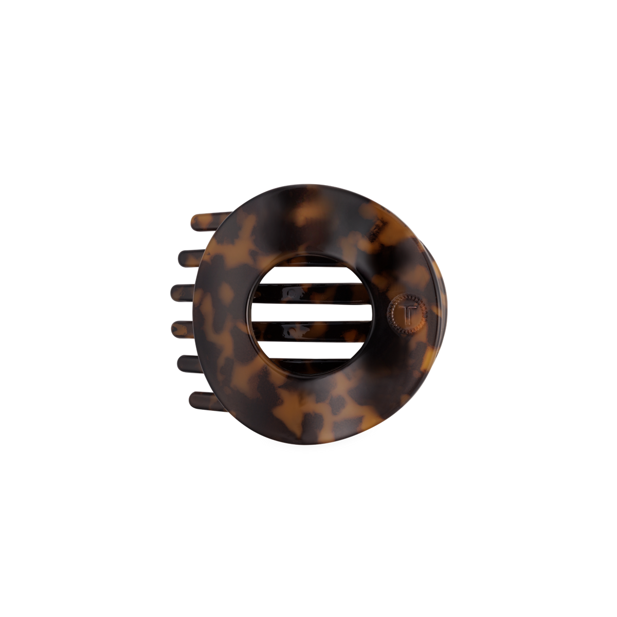 TELETIES - Tortoise | Medium | Flat Circle Hair Clip