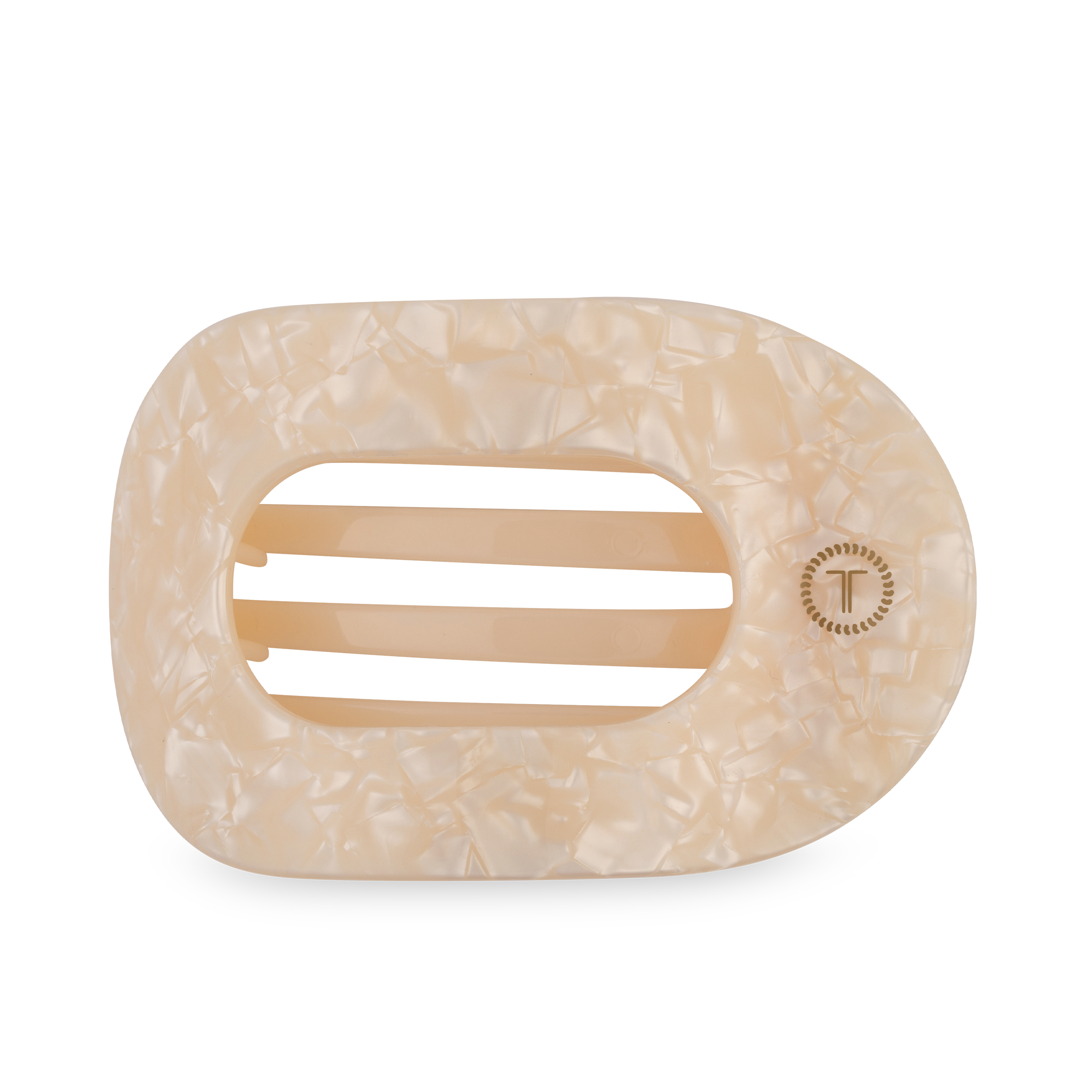 TELETIES - Flat Round Hair Clip | Large | Soft Surf