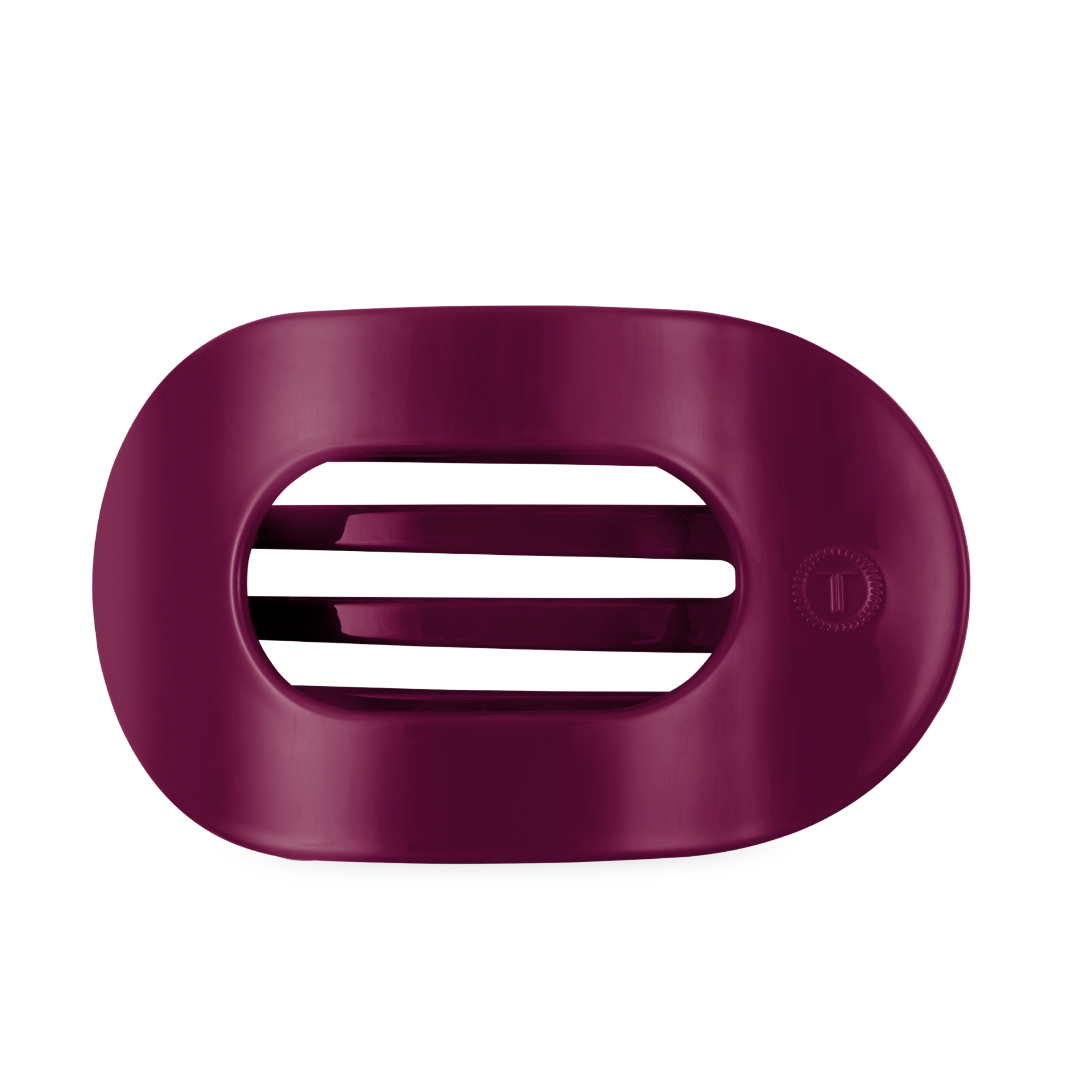 TELETIES - Mulberry Large Flat Round Hair Clip