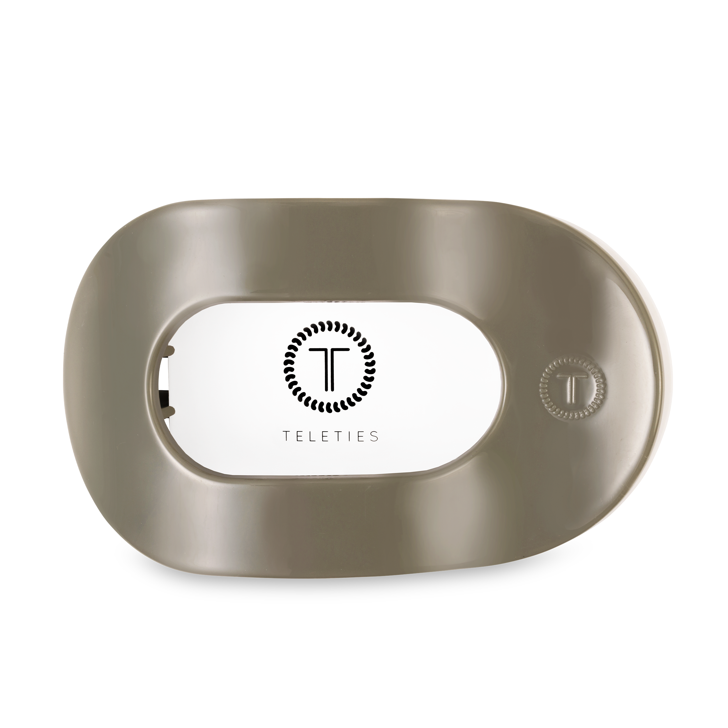 TELETIES - Flat Round Hair Clip | Large | Sage It Ain&