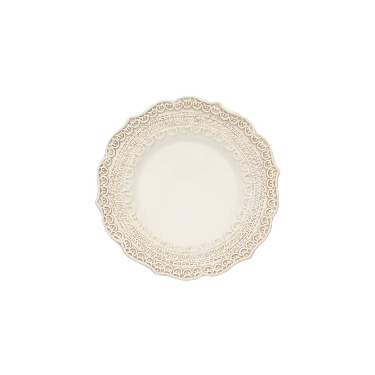 Arte Italica & Crown Linen Designs - Finezza Cream Bread / Canapé Plate