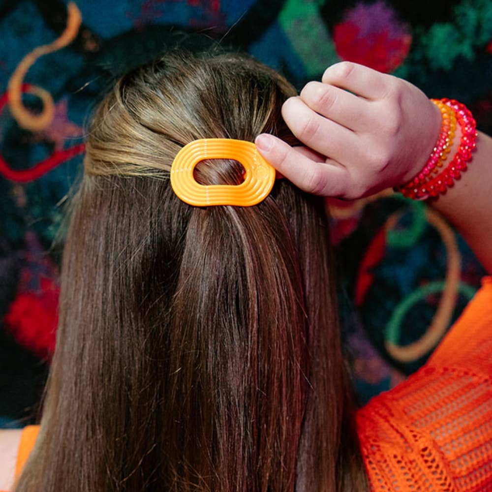 TELETIES - Flat Round Hair Clip | Tiny | Day Rave