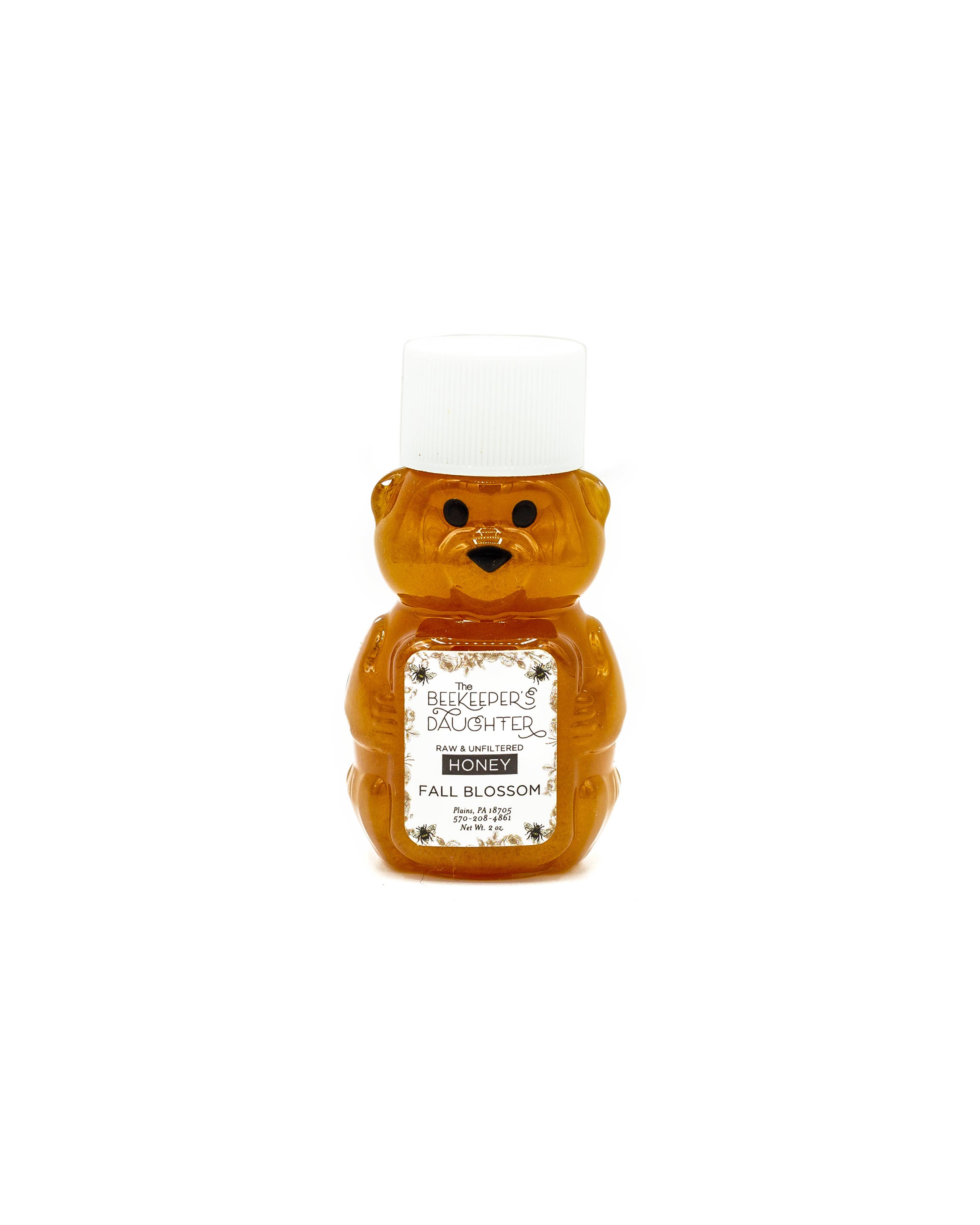 Mini Honey Bear- Raw Fall Blossom Honey