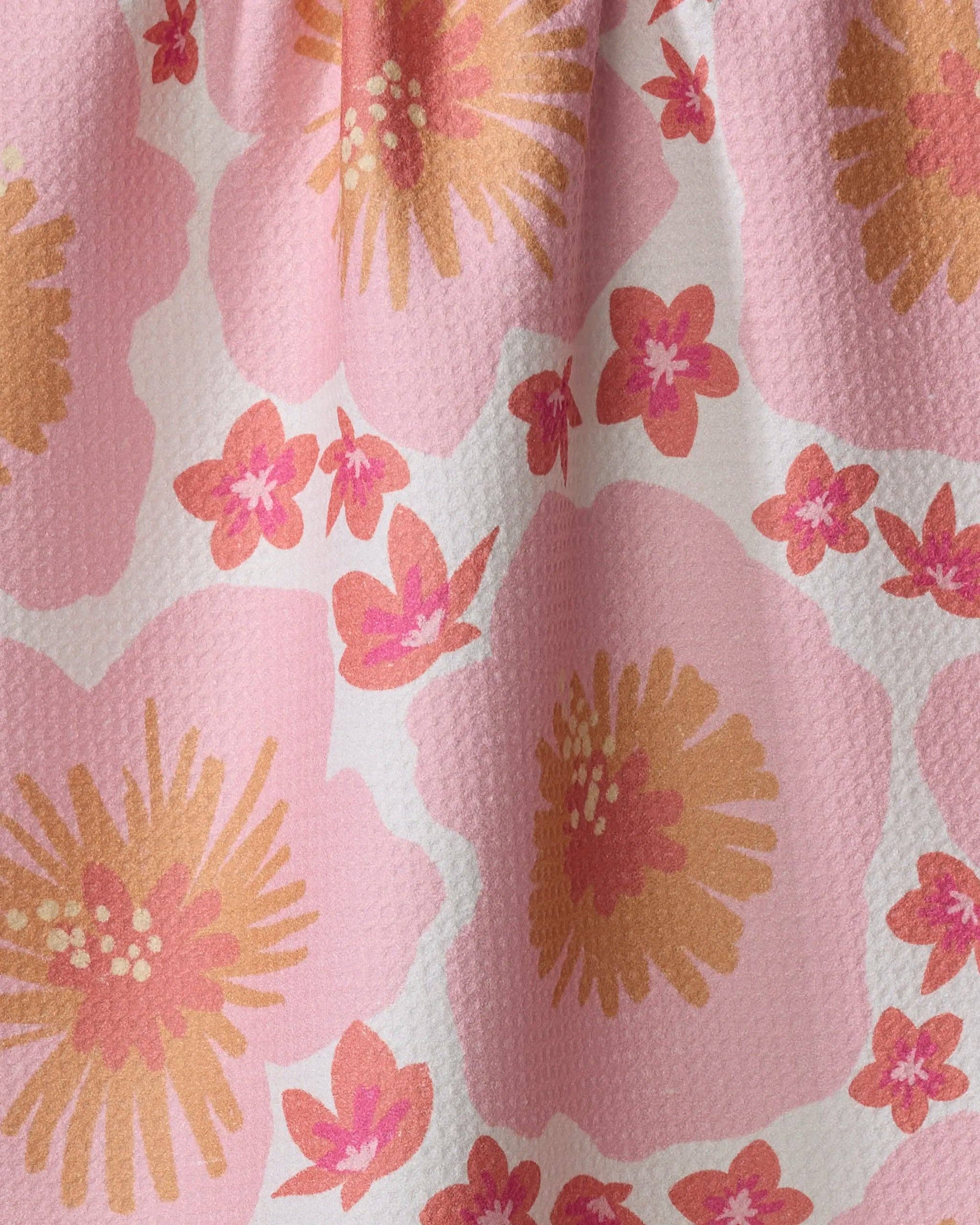 Geometry - Hibiscus Sunset Tea Towel