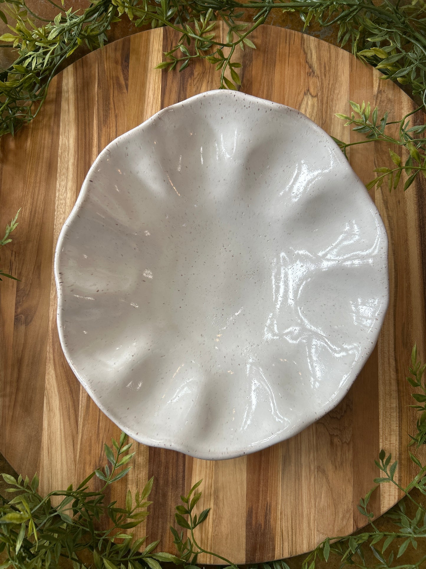 Mini Freeform Bowl-Eyelet White