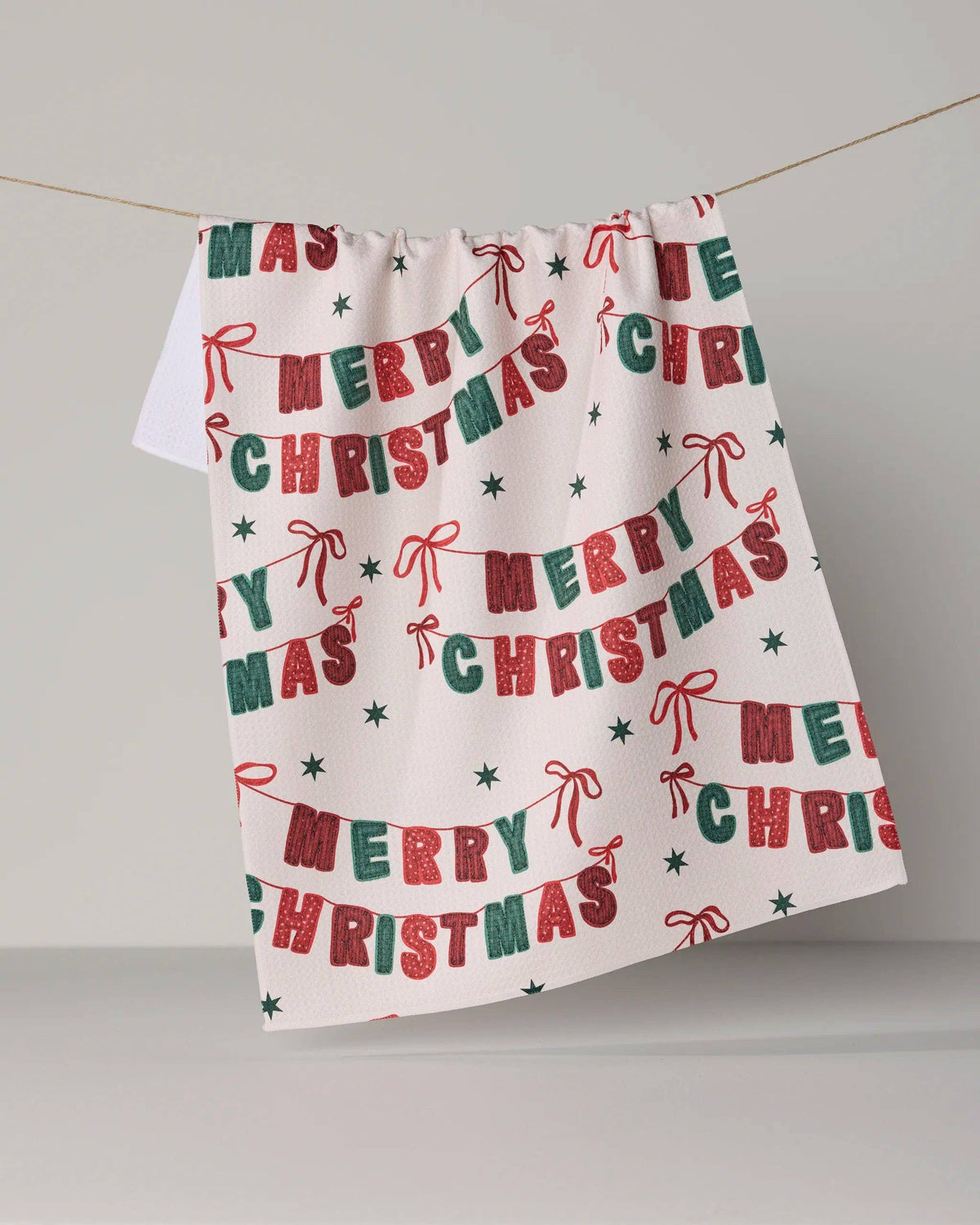 Geometry - Christmas Banner Tea Towel - Holiday 2026
