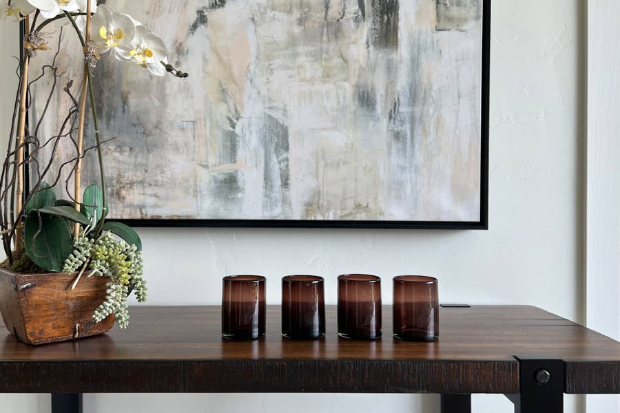 Handblown Mexican DOF Glass - Tamarind