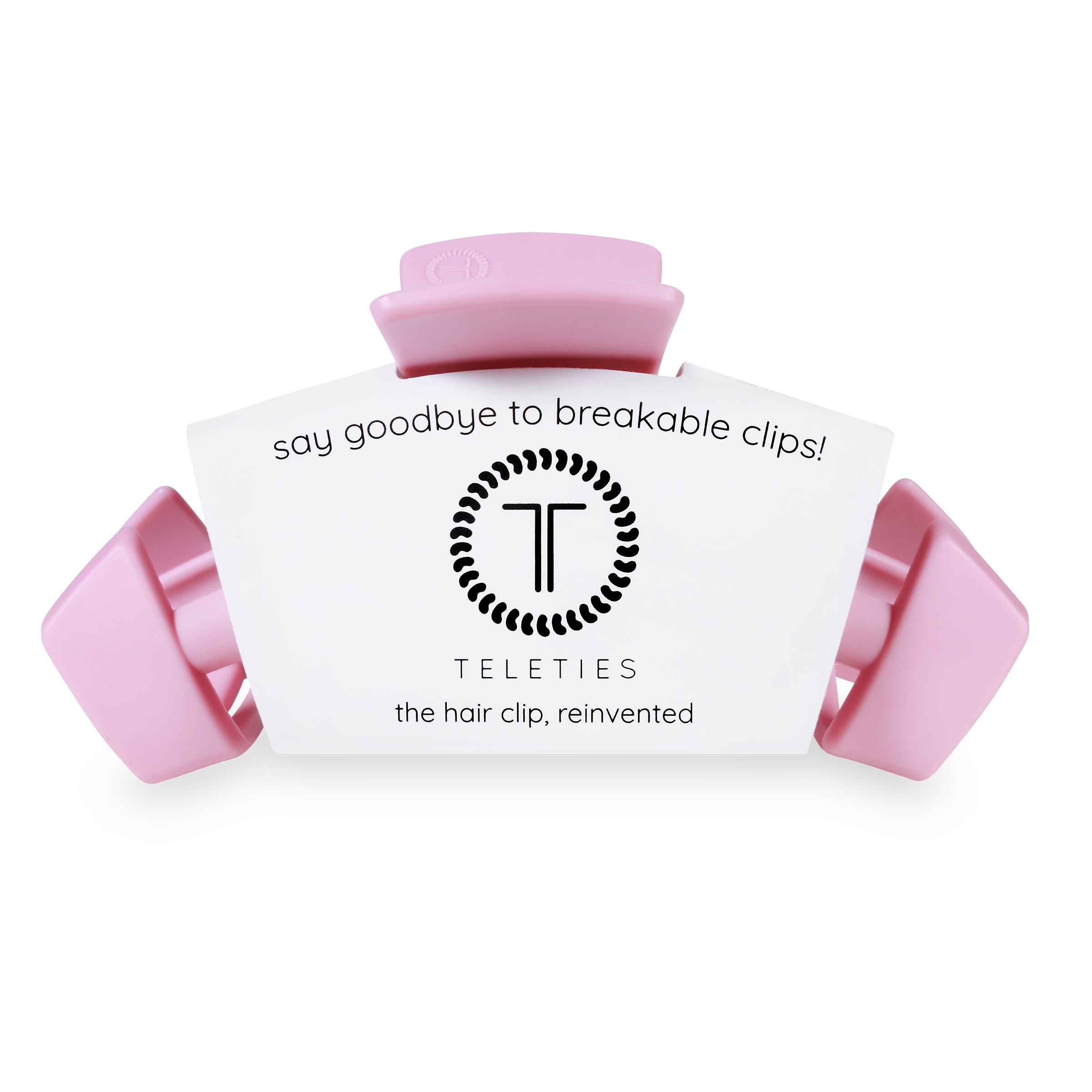 TELETIES - Classic Hair Clip | Large | Merry Pinkmas