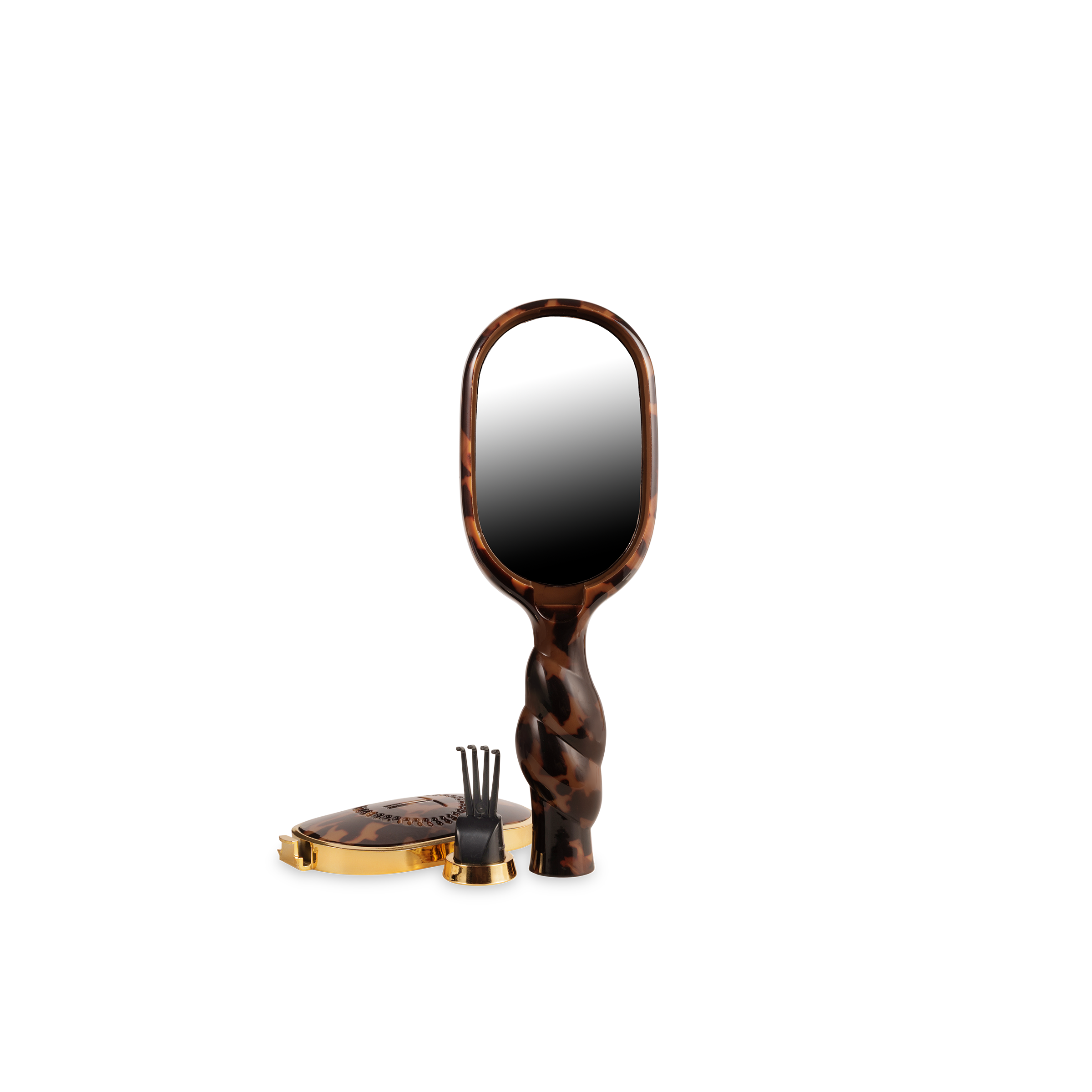 TELETIES - Mini Detangler Brush for Medium Hair - Tortoise