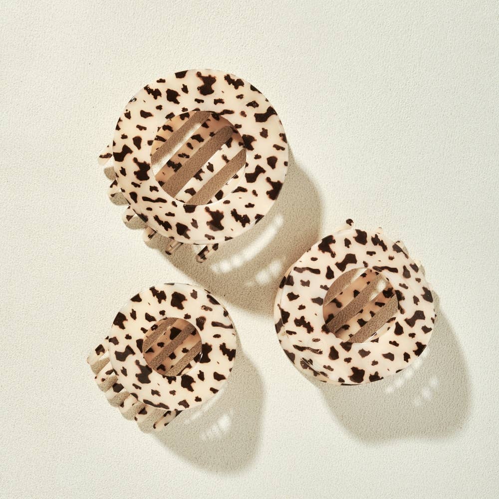 TELETIES - Blonde Tortoise | Small | Flat Circle Hair Clip