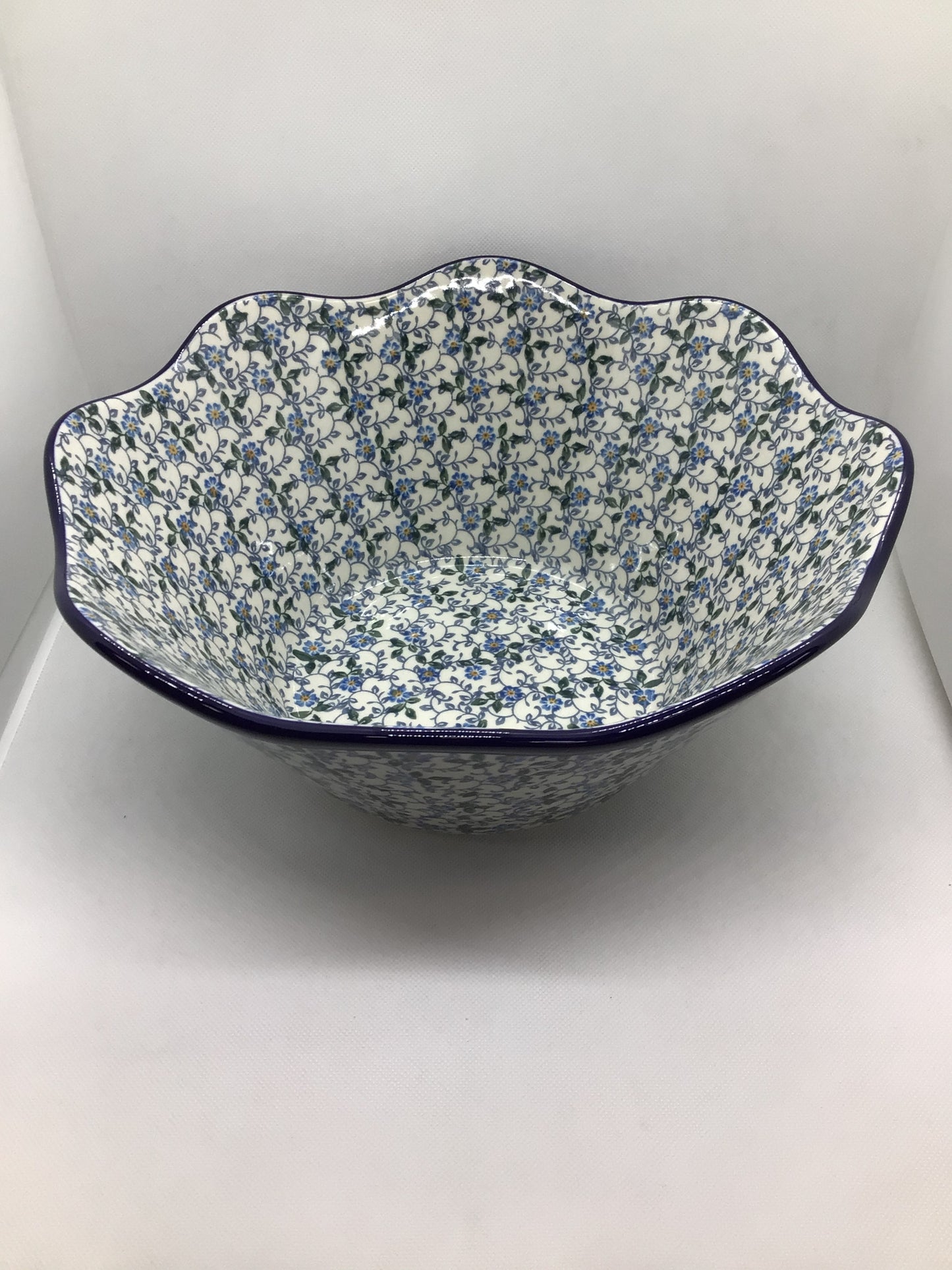 Sapphire Wavy Edge Bowl 12"