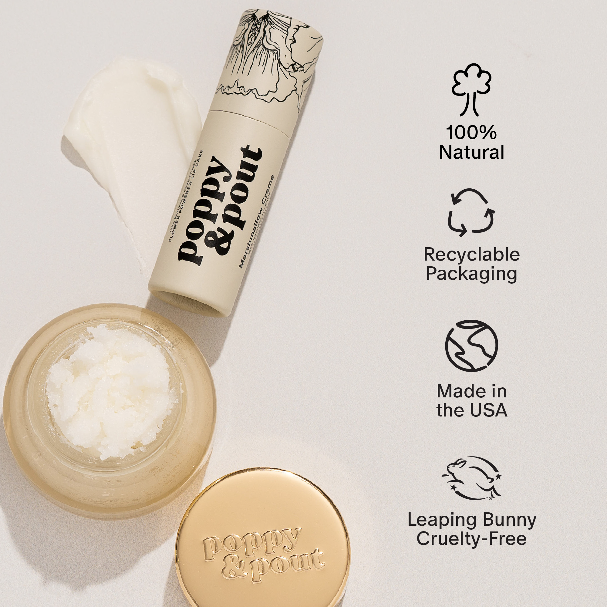 Poppy & Pout - Lip Care Duo, Marshmallow Creme