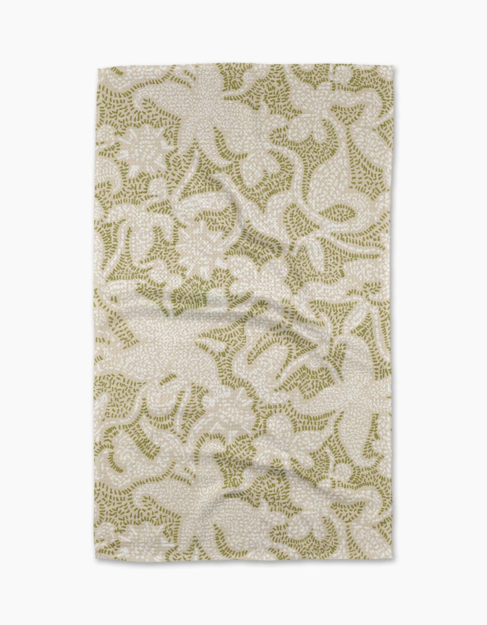Dotted Floral Garden Tea Towel