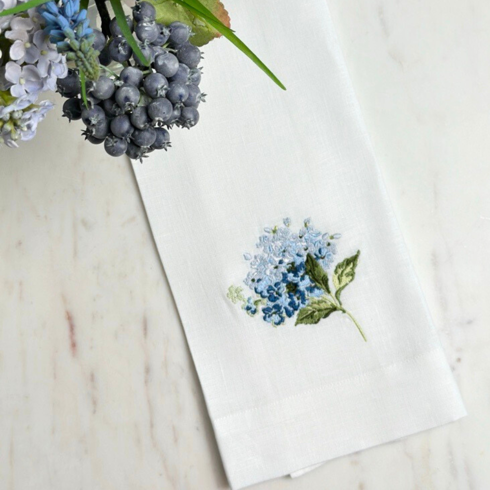 Arte Italica & Crown Linen Designs - Hydrangea Towel