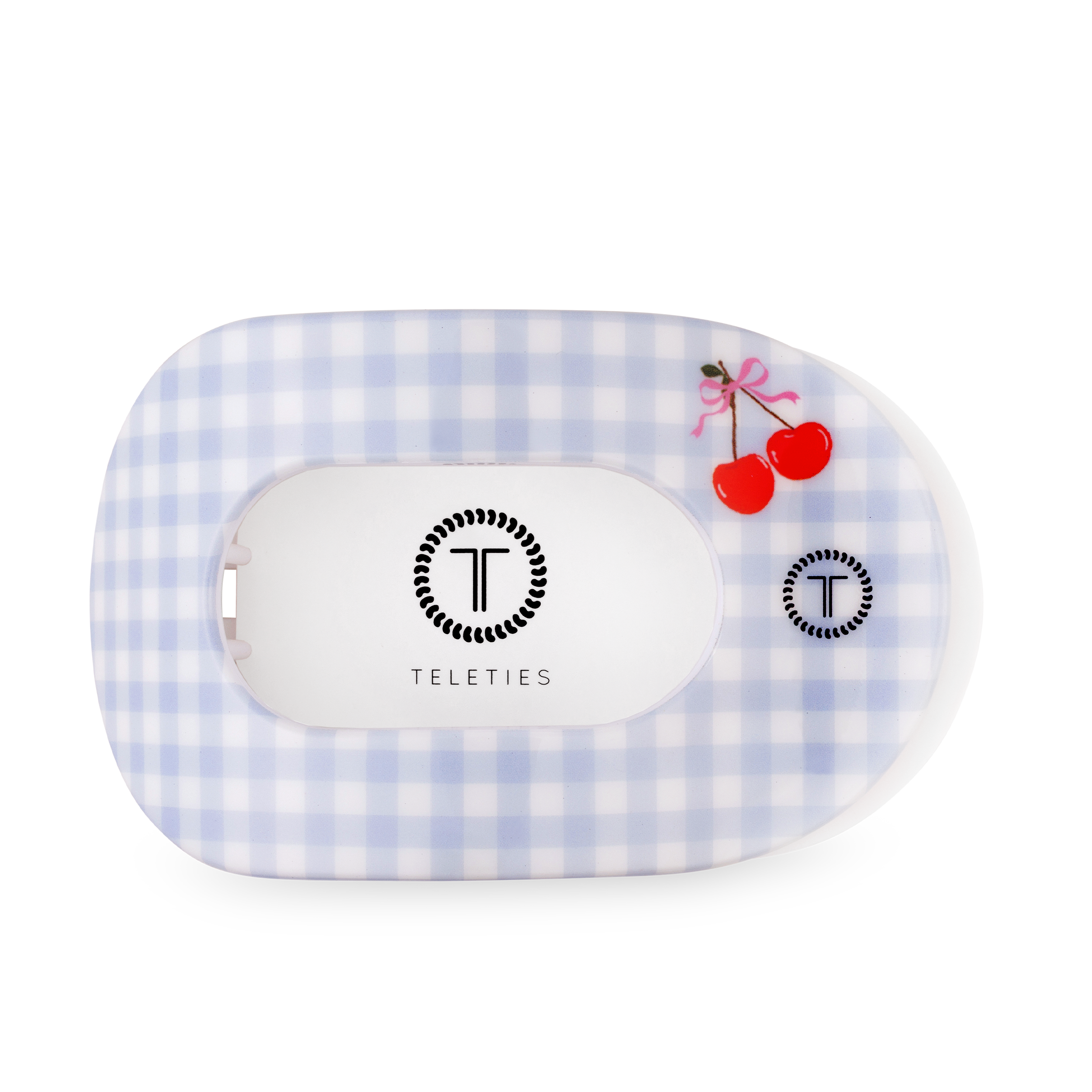 TELETIES - Flat Round Hair Clip | Large | Basket of Cherries
