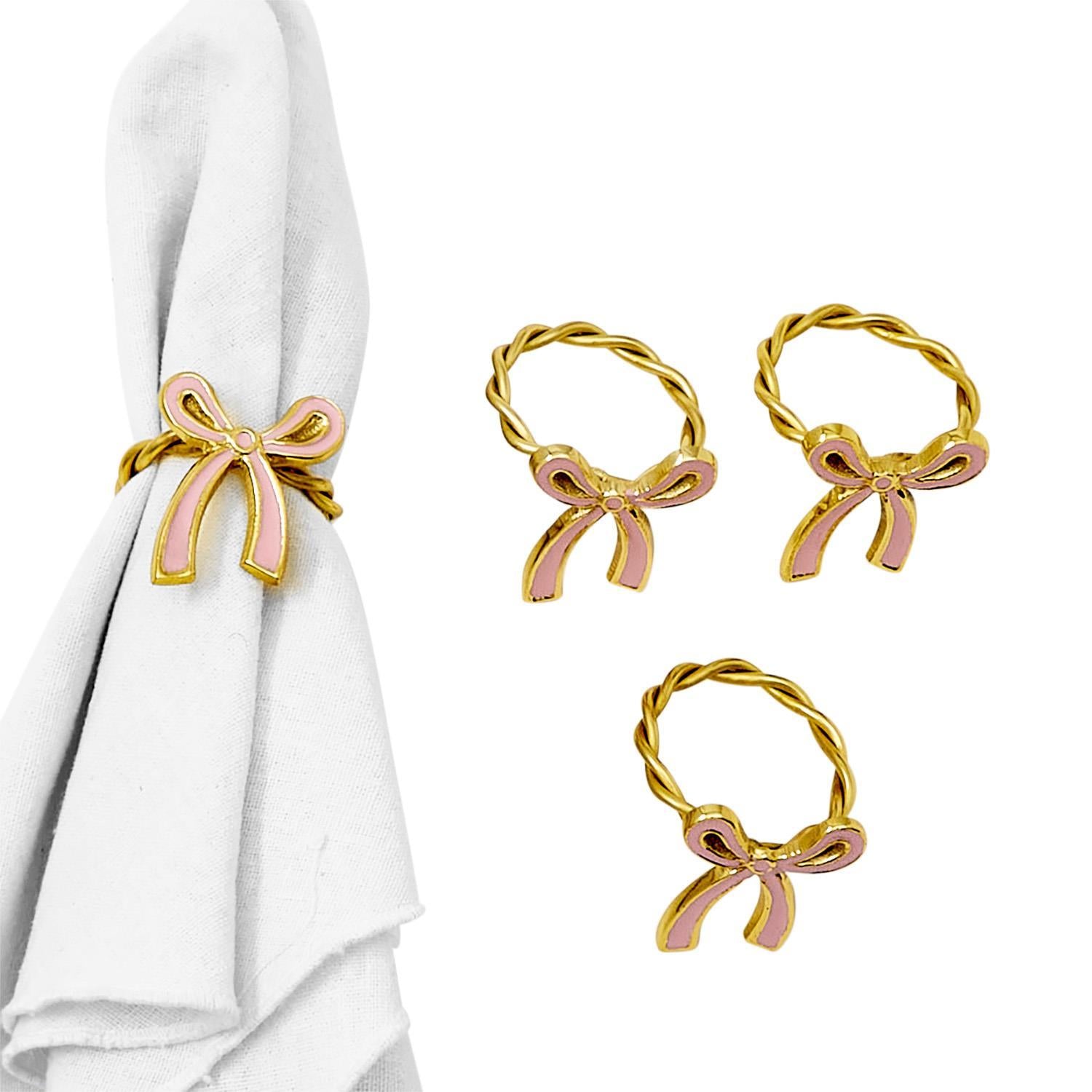 Bow Napkin Ring Set