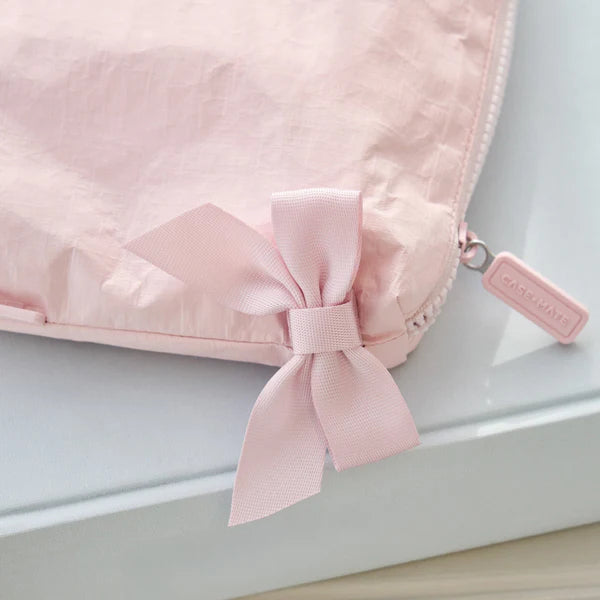Case-Mate Essential Beach Bow Zip Pouch - Ballet Pink