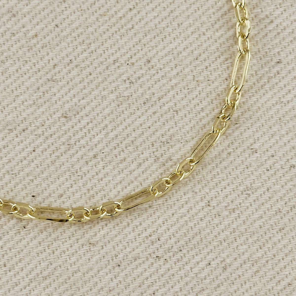 GoldFi - 18K Gold Filled 3x1 Alternated Paperclip Bracelet