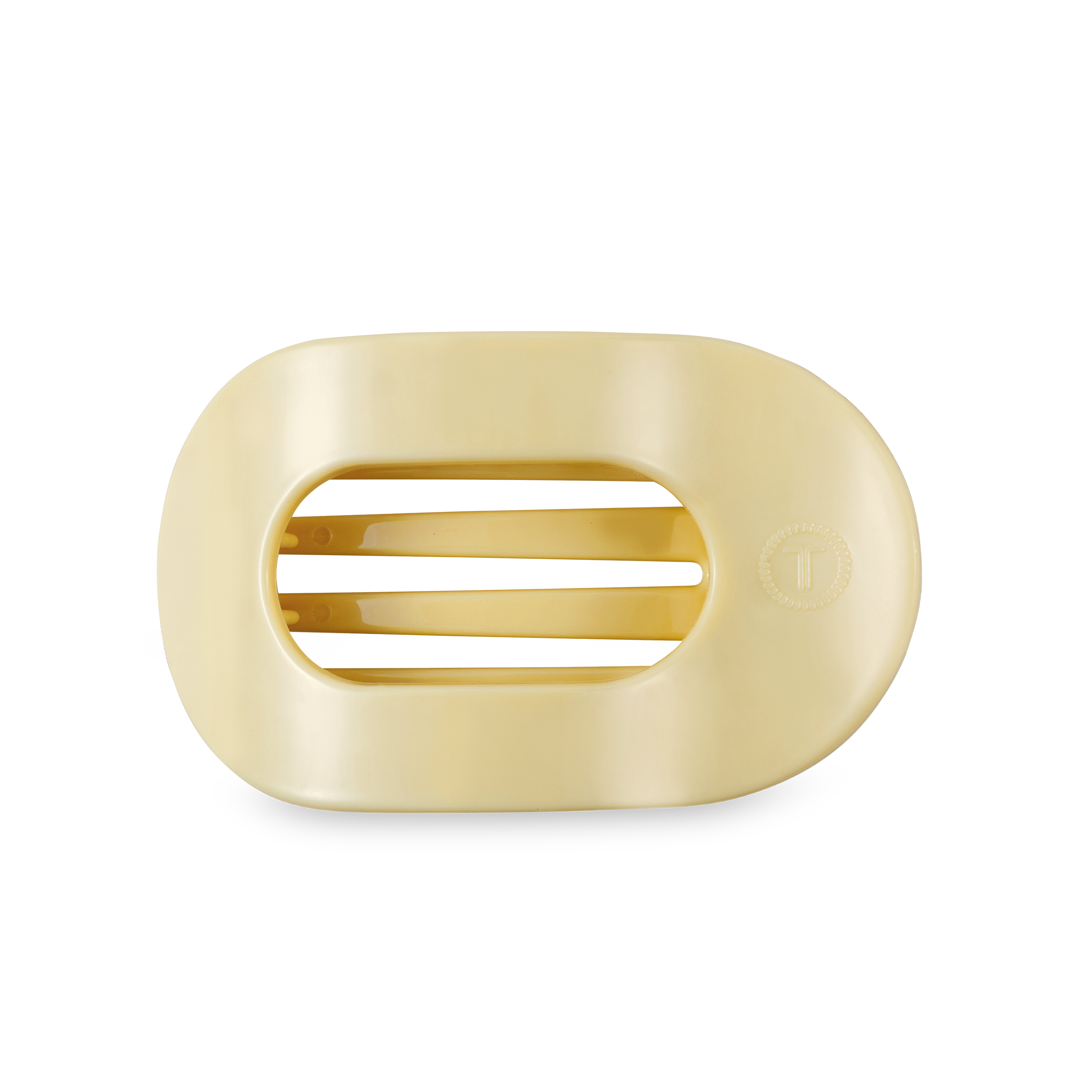Flat Round Hair Clip | Medium | Butter Yellow