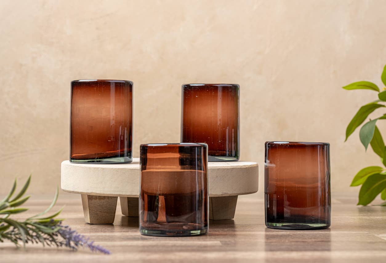 Handblown Mexican DOF Glass - Tamarind