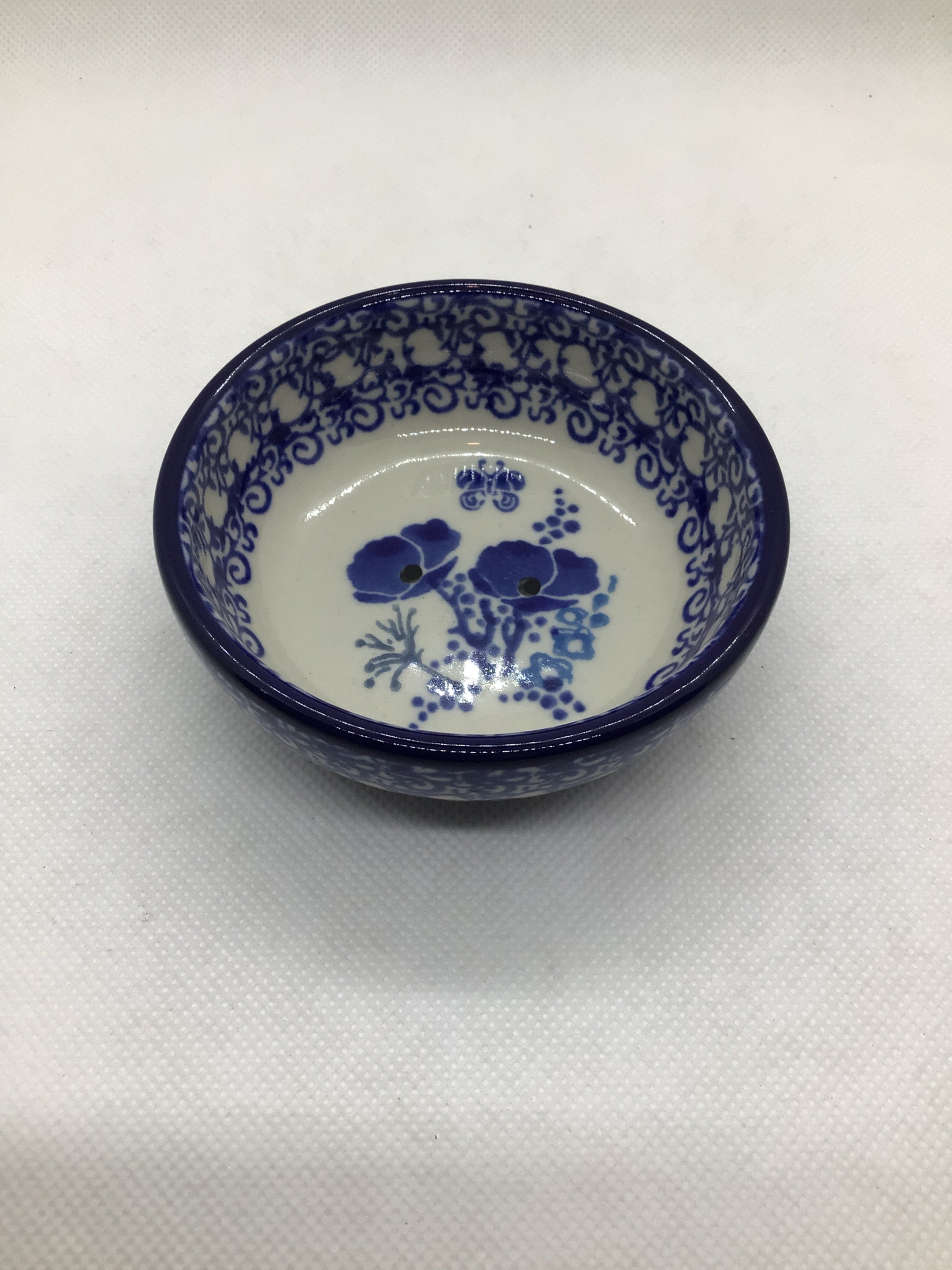 Evening Poppy Tiny Round Bowl 3.5"