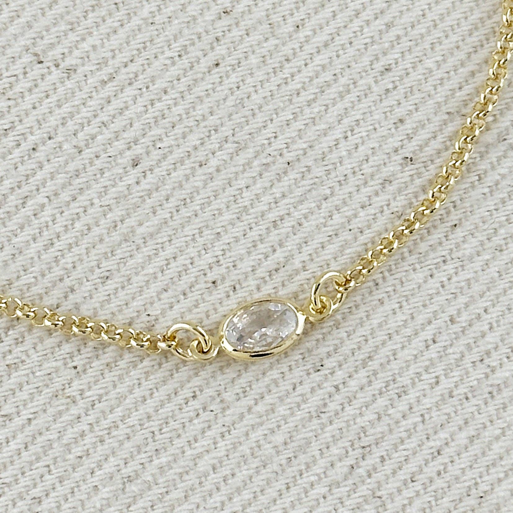 GoldFi - 18k Gold Filled CZ Solitaire Bracelet