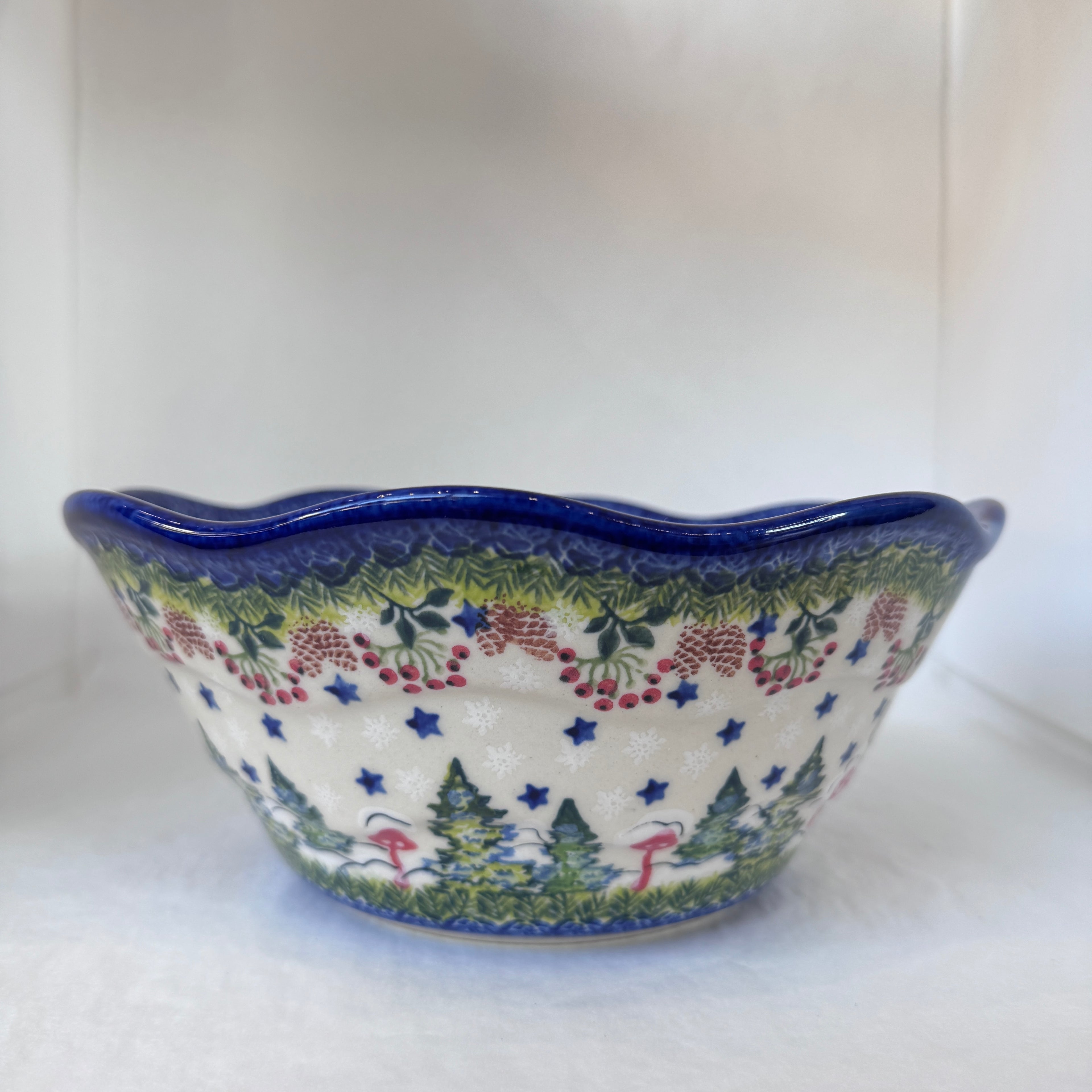 KALICH Gingerbread House Wavy Bowl 9.5"