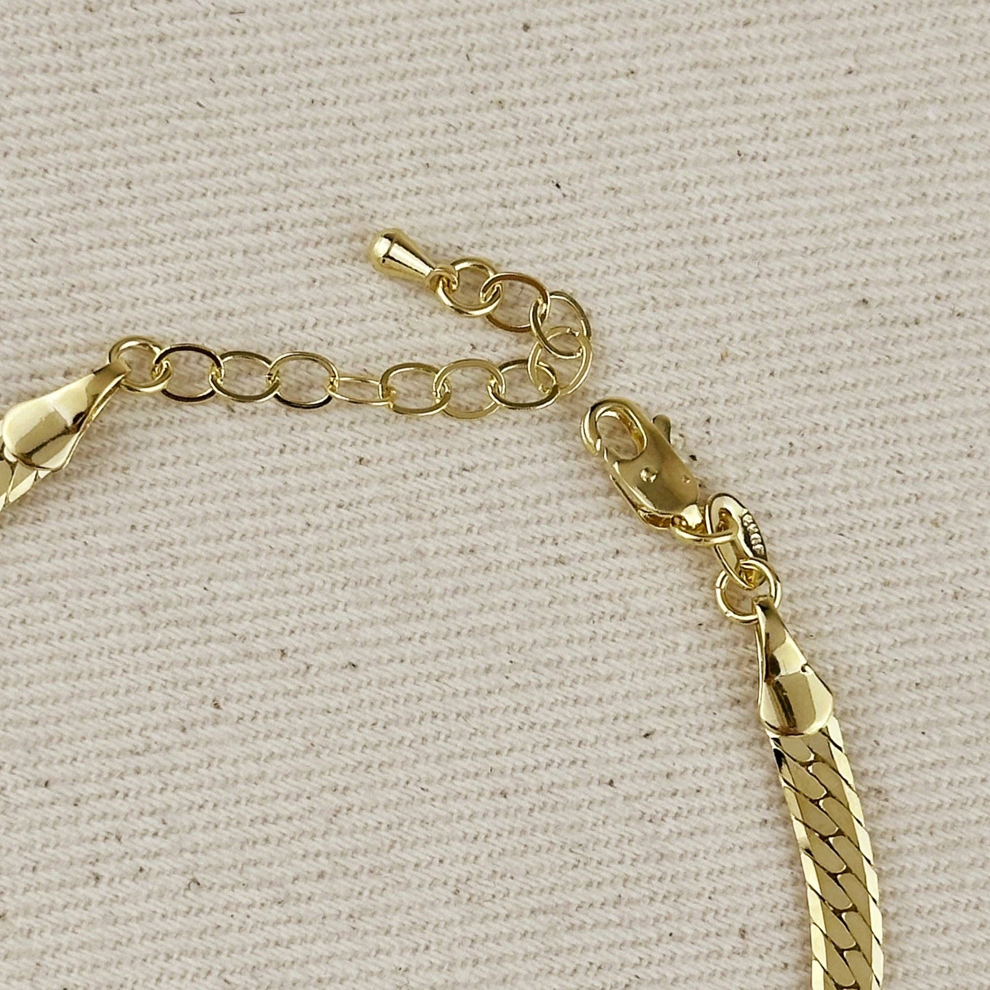 GoldFi - 18K Gold Filled Diamond Cut Herringbone Bracelet