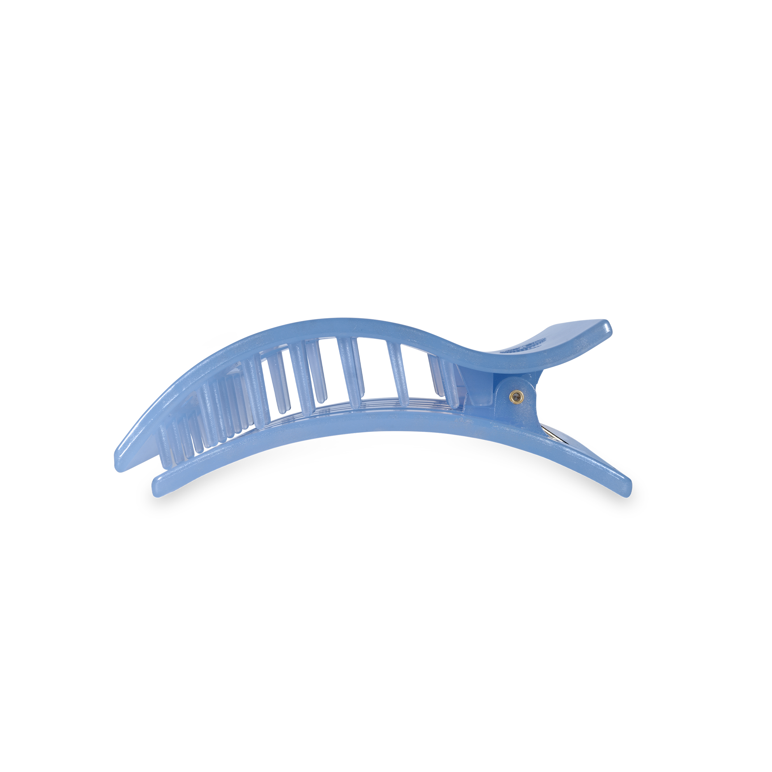 TELETIES - Flat Rectangle Hair Clip | Medium | Blue Lagoon