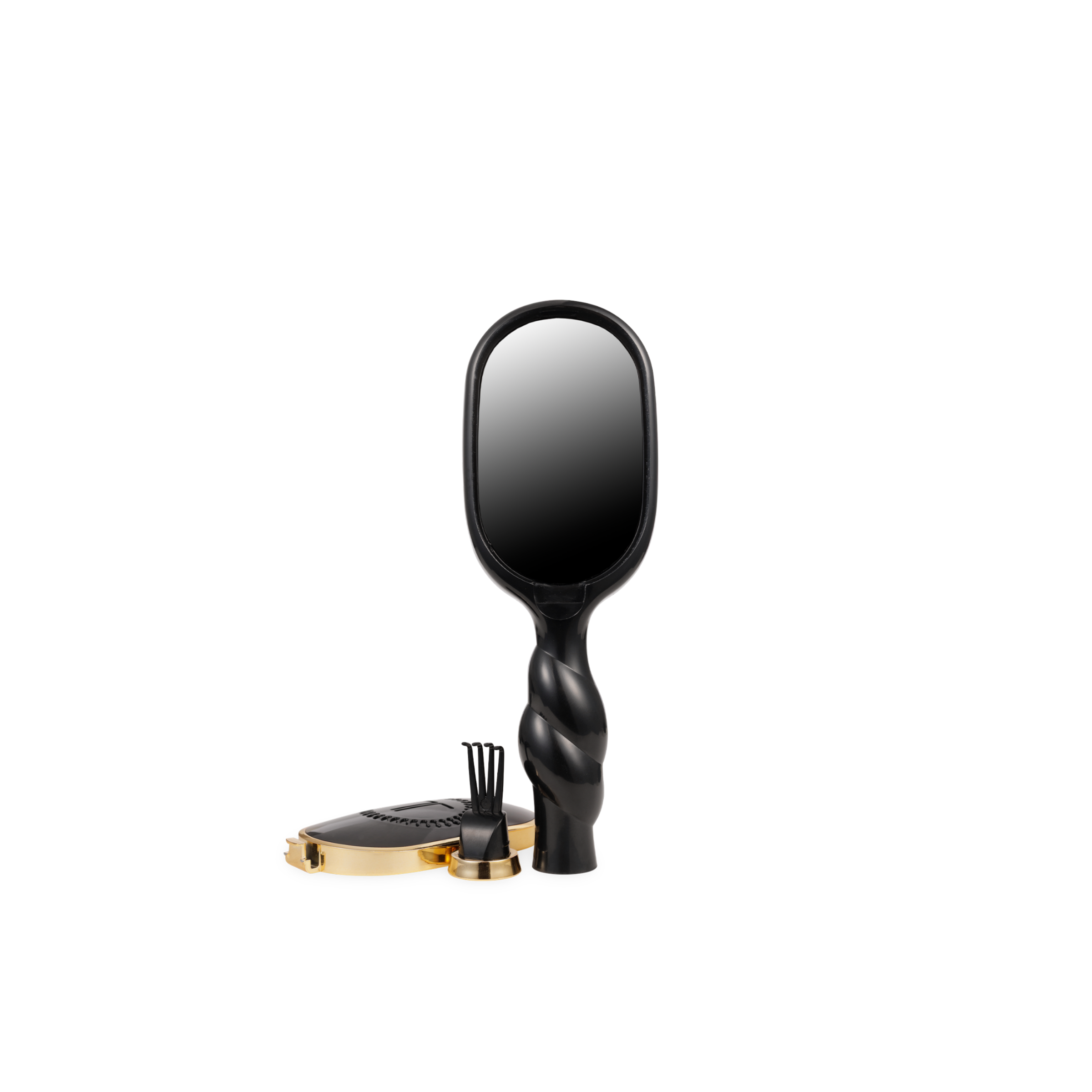 TELETIES - Mini Detangler Brush | Jet Black | Medium