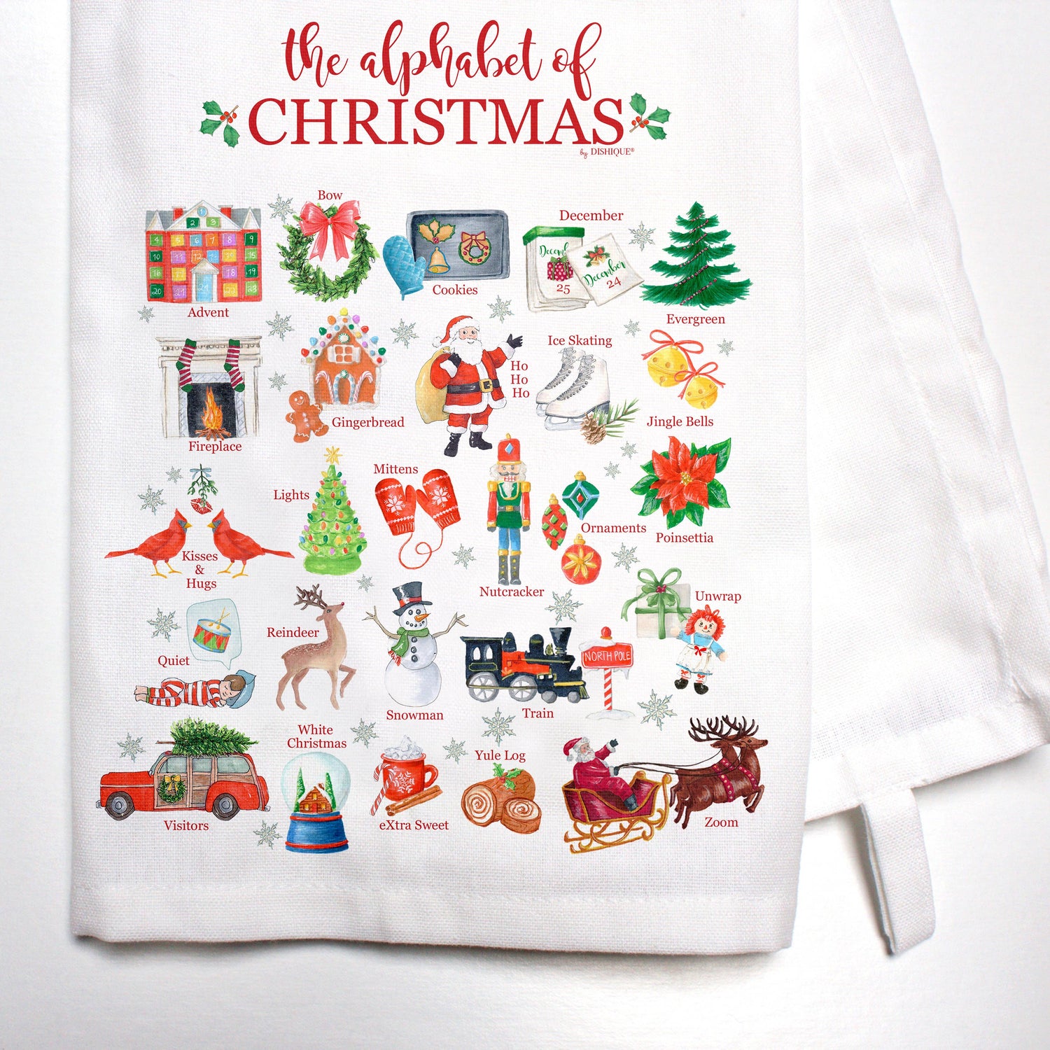 Christmas Alphabet Bar Towel