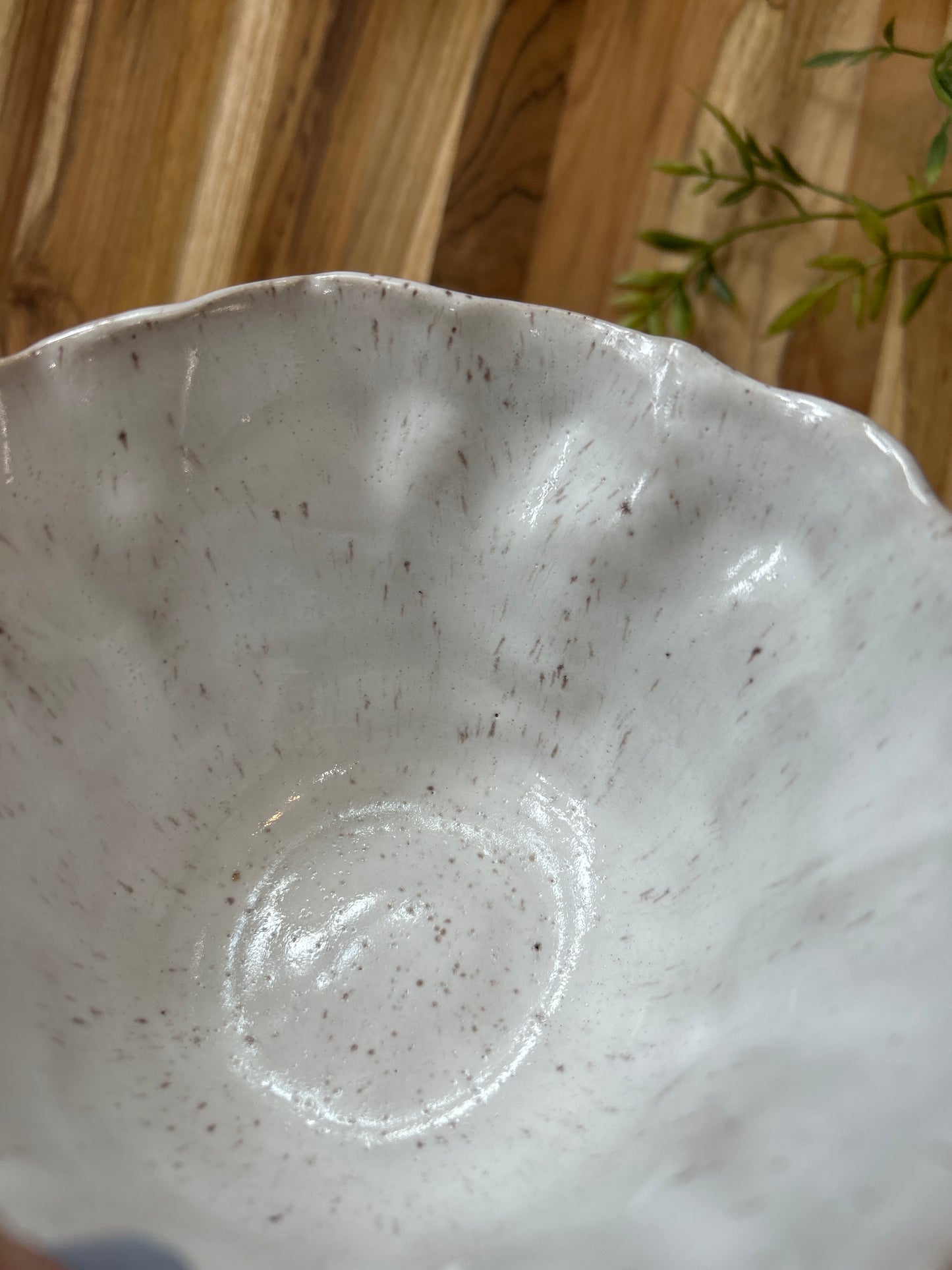 Dipping Bowl-Eyelet White