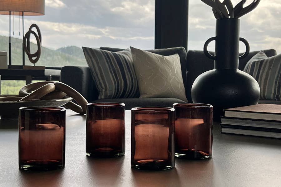 Handblown Mexican DOF Glass - Tamarind