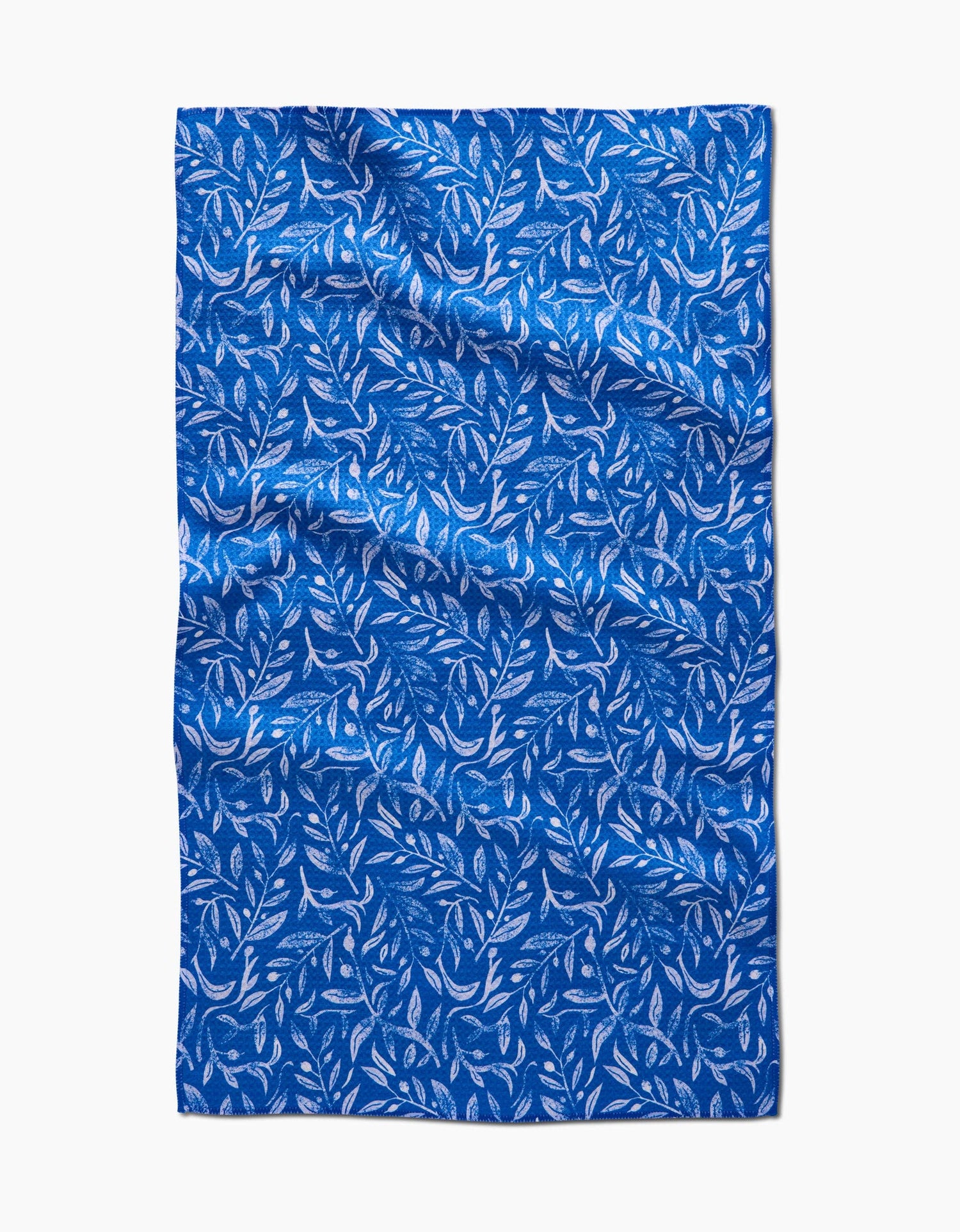 Hanukkah Leaves White Tea Towel