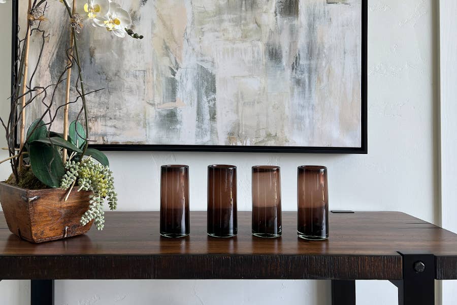 Handblown Mexican Highball Glass - Tamarind