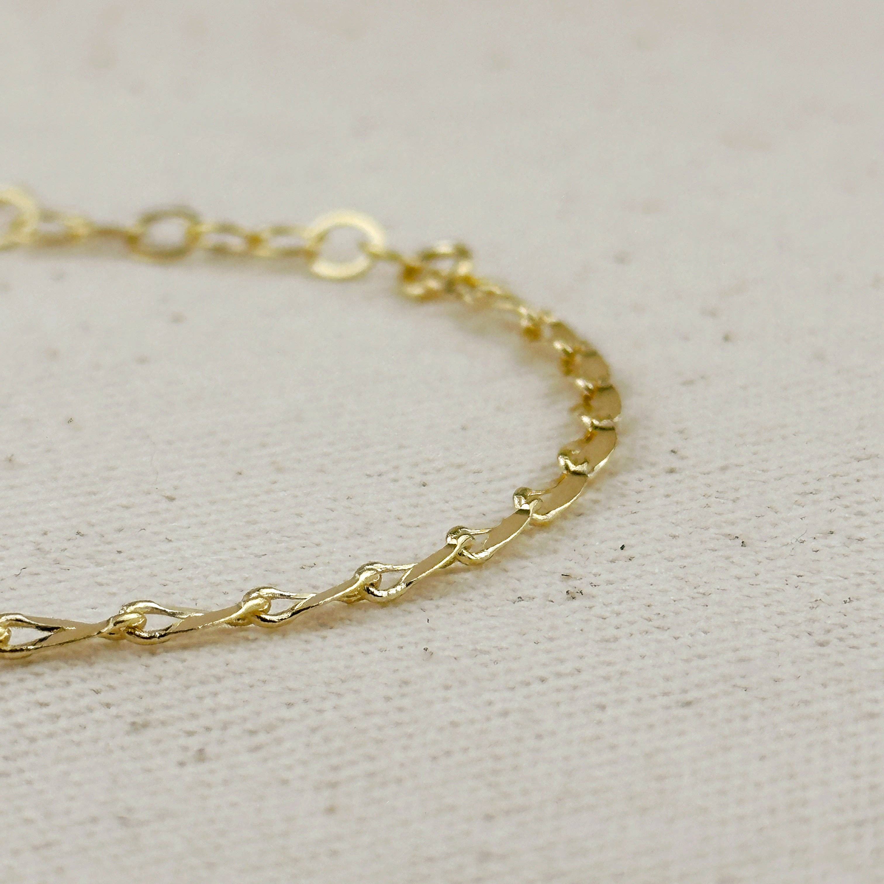 GoldFi - 18k Gold Filled 3mm Fancy Chain Bracelet